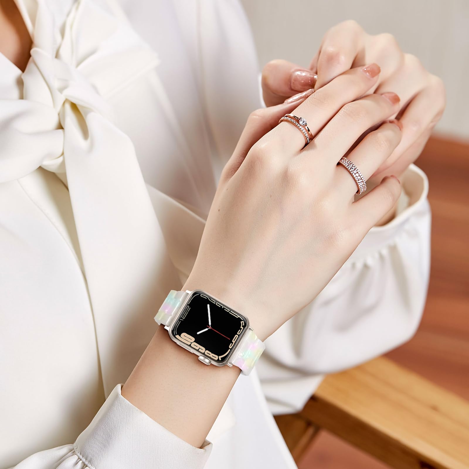 Foto 4 | Correa De Reloj Geak De Resina Compatible Con Apple, 40 Mm, 38 Mm, 41 Mm, 42 Mm - Venta Internacional.
