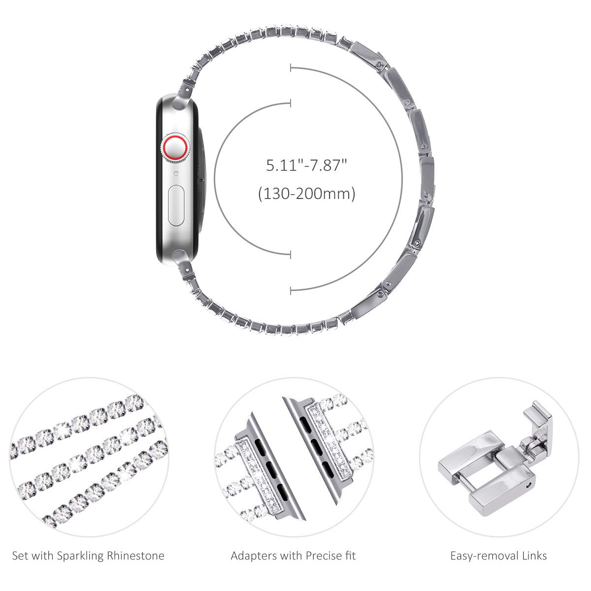 Foto 4 pulgar | Correa De Reloj Newways Compatible Con Apple Serie 10-3 De 42 Mm/41 Mm - Venta Internacional.
