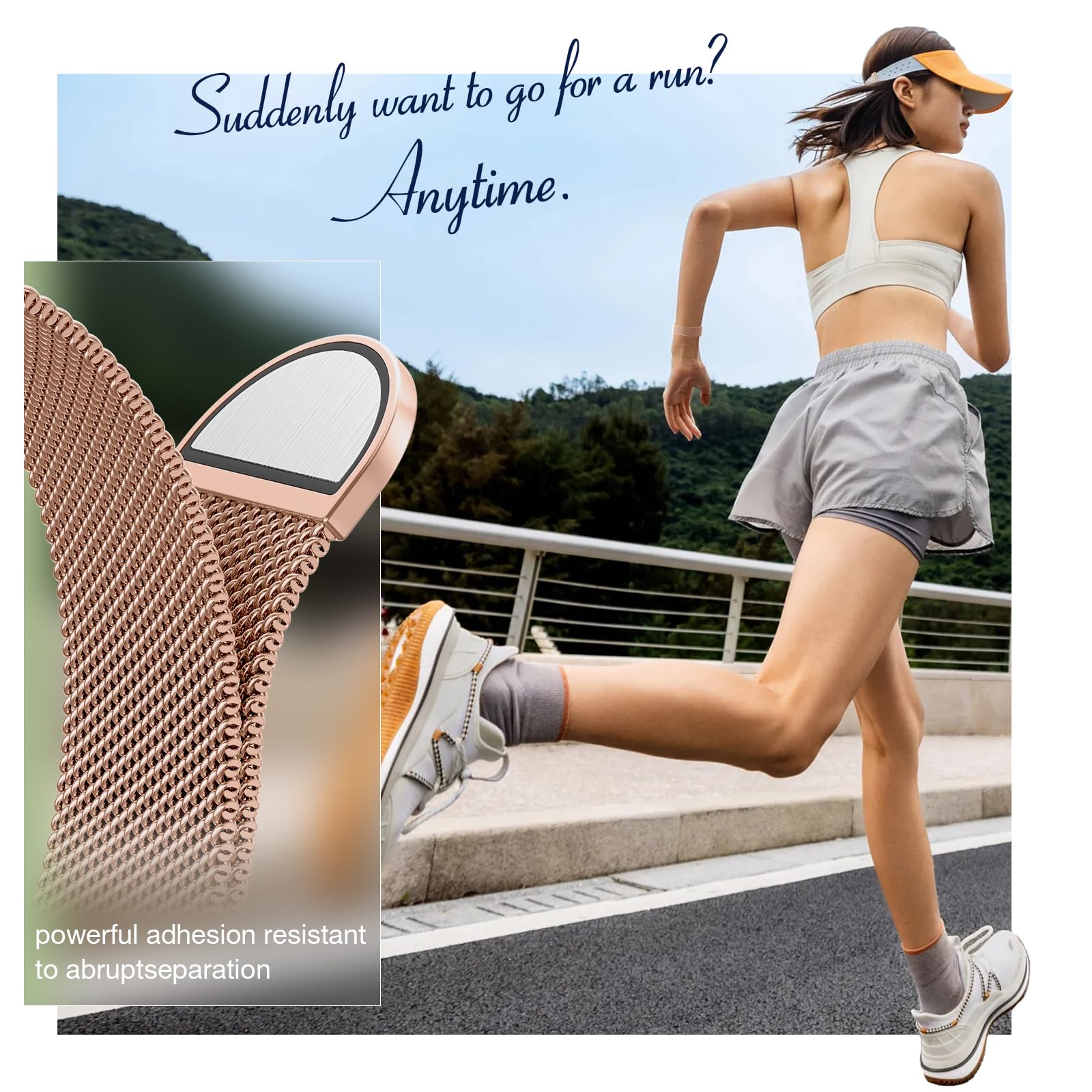 Foto 3 | Correa para Apple Watch Band Belongme Mesh Loop Acero Inoxidable 3 Piezas - Venta Internacional