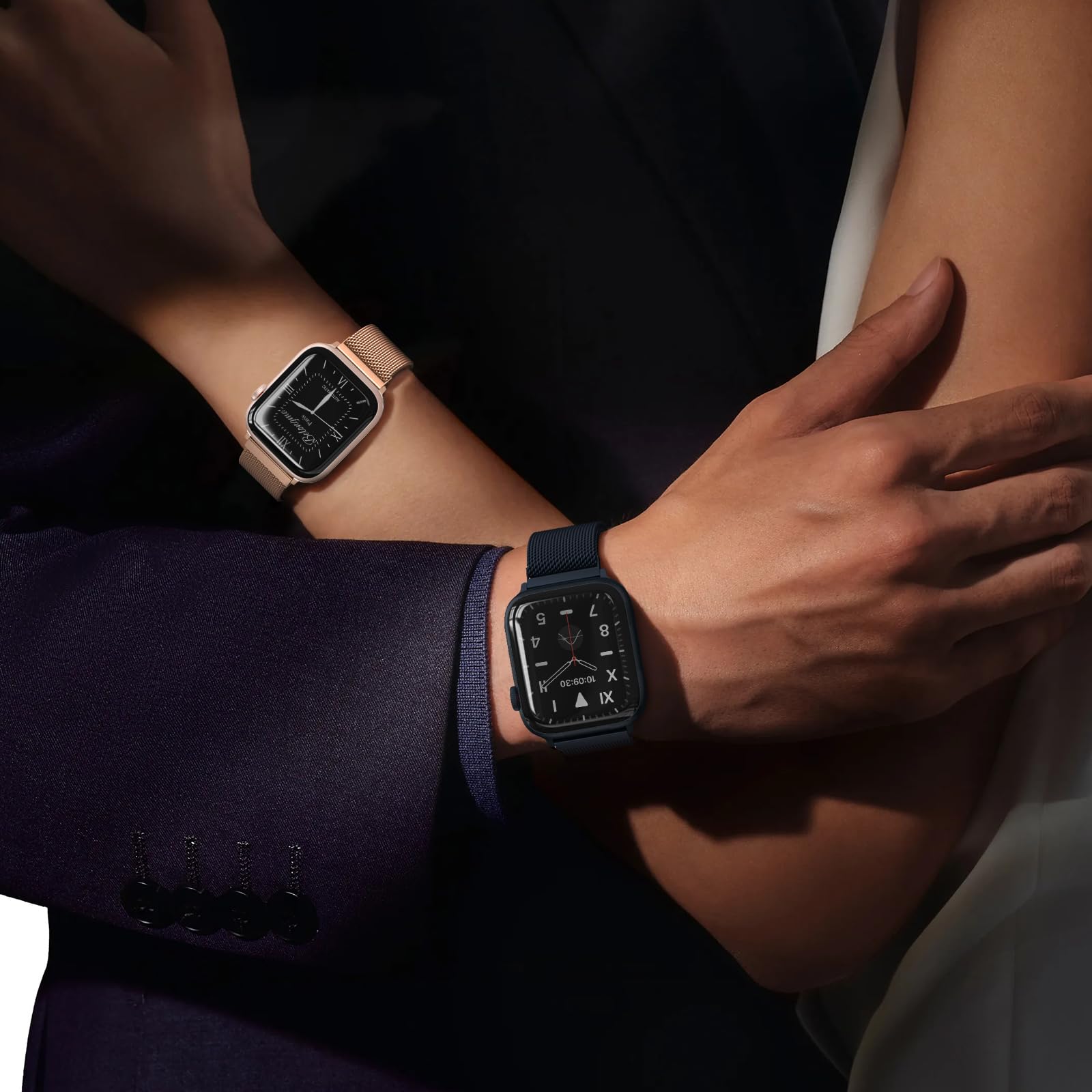 Foto 7 | Correa para Apple Watch Band Belongme Mesh Loop Acero Inoxidable 3 Piezas - Venta Internacional