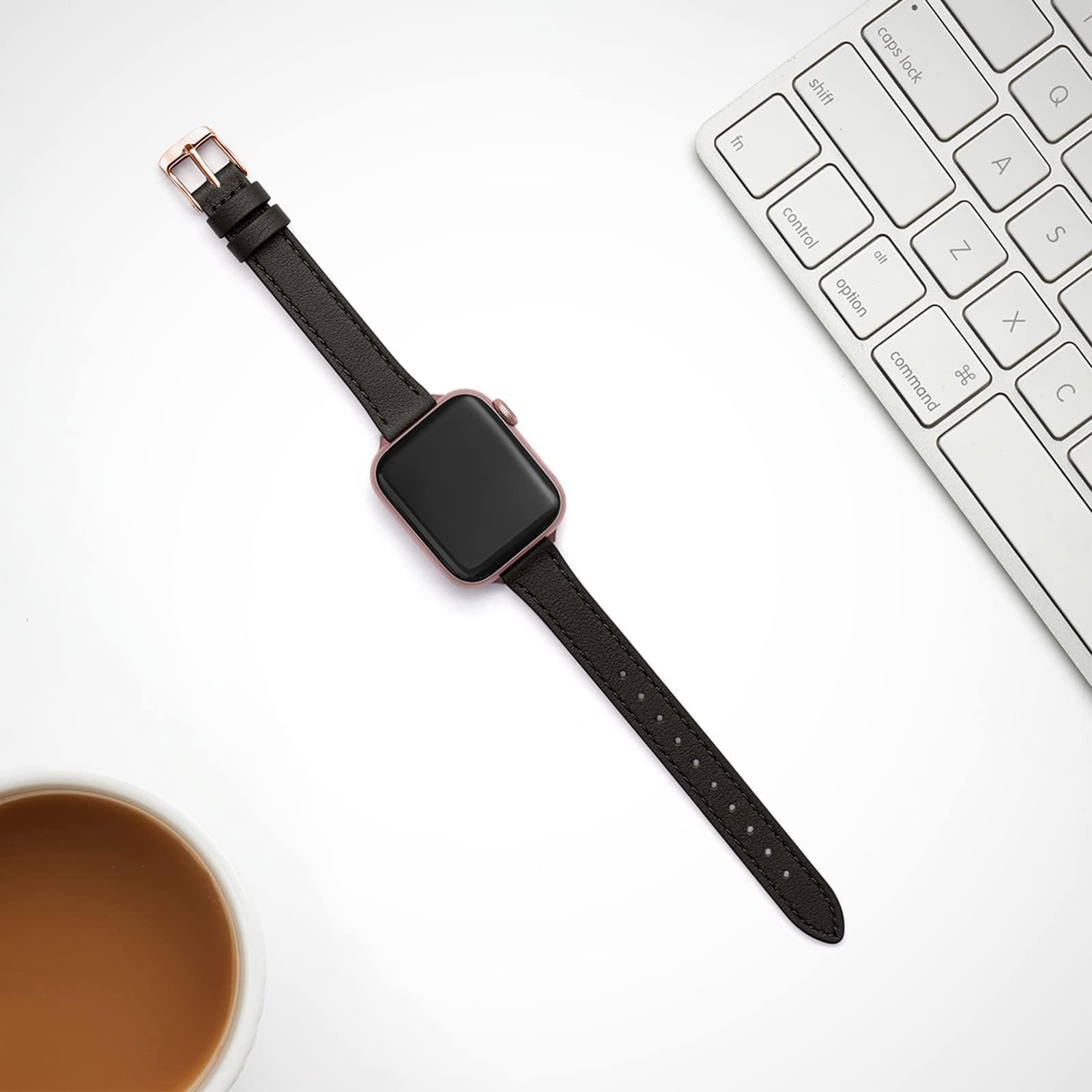 Foto 5 pulgar | Correa De Reloj Stiroll Slim Leather Para Apple Watch 38-49 Mm - Venta Internacional.