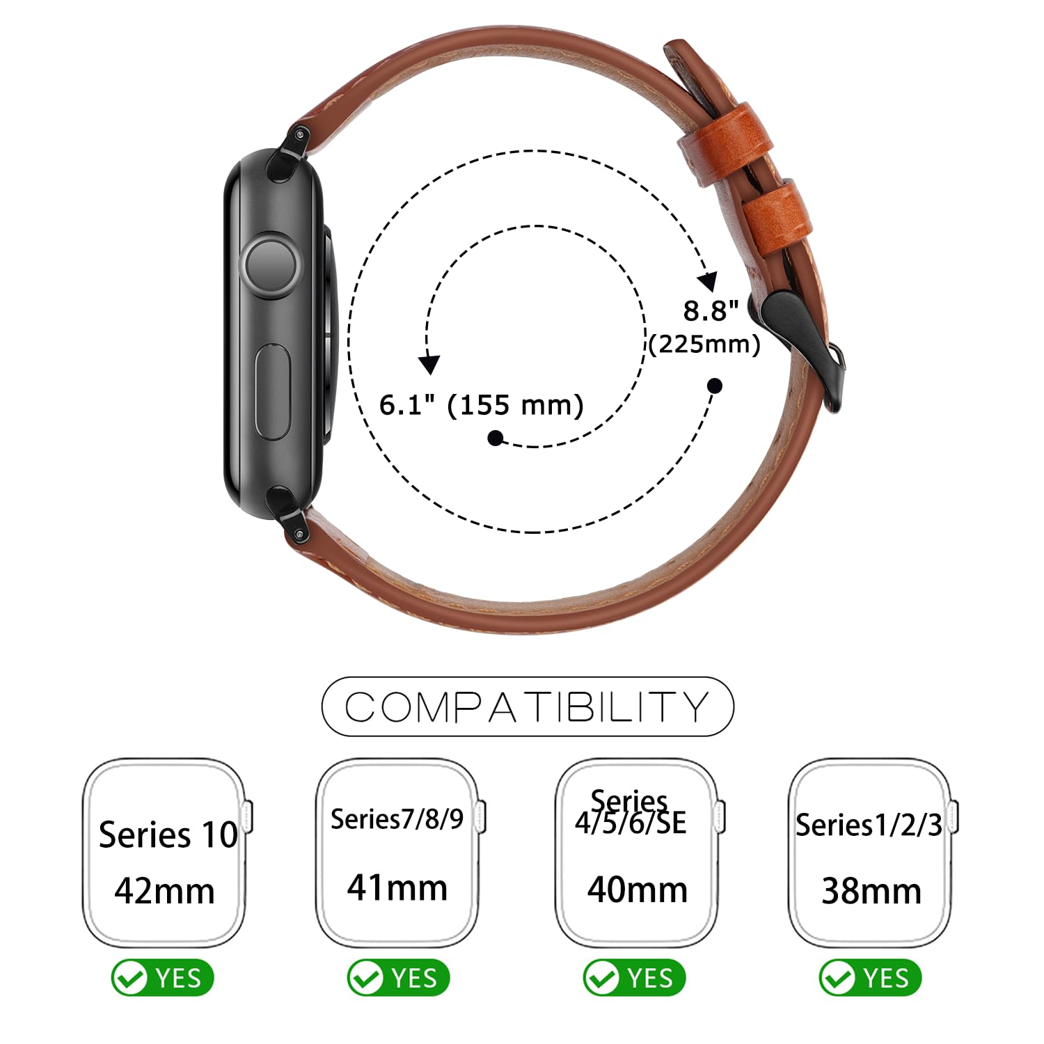 Foto 6 pulgar | Correa Tasikar para Apple Watch de 42 mm-Venta Internacional