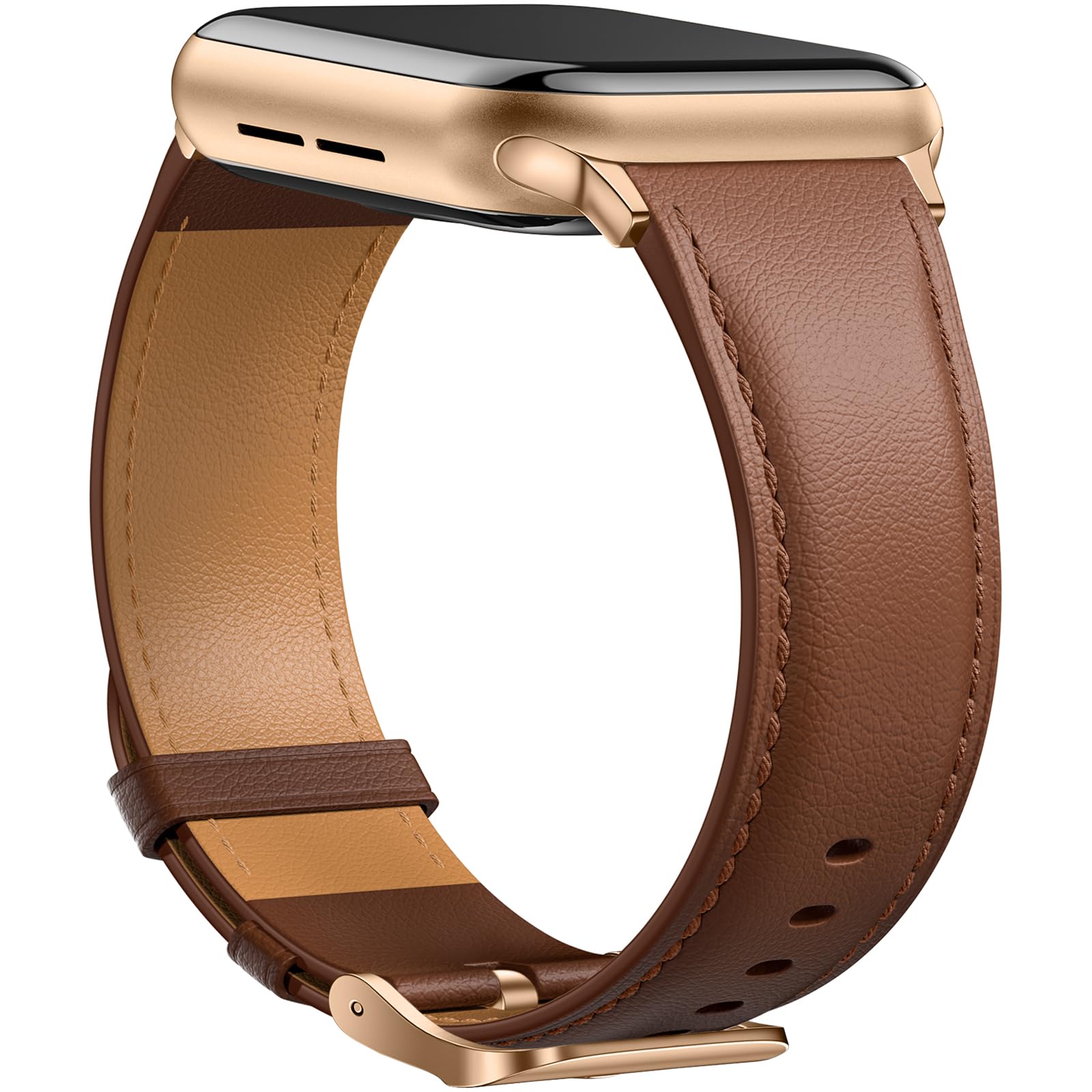 Foto 2 pulgar | Correa De Reloj Geak De Piel Compatible Con Apple, 40 Mm, 41 Mm, 38 Mm, 42 Mm - Venta Internacional.