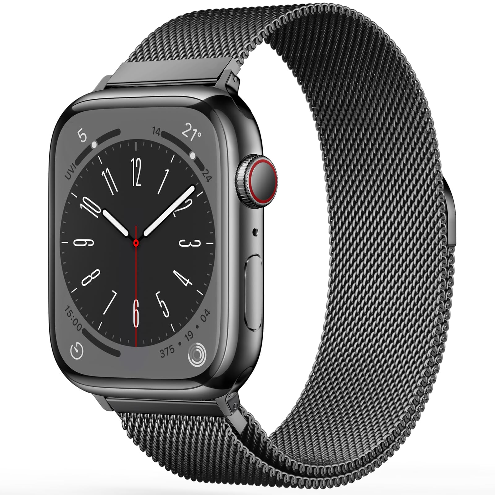 Foto 2 pulgar | Correa De Reloj Brg De Acero Inoxidable Con Asa Para Apple De 38 A 49 Mm - Venta Internacional.