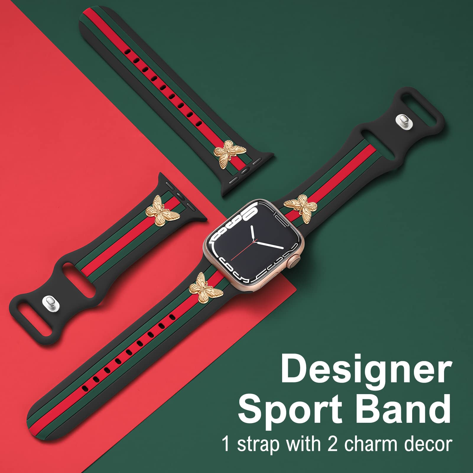 Foto 4 pulgar | Correa Bagoplus Designer Silicone para Apple Watch - Venta Internacional