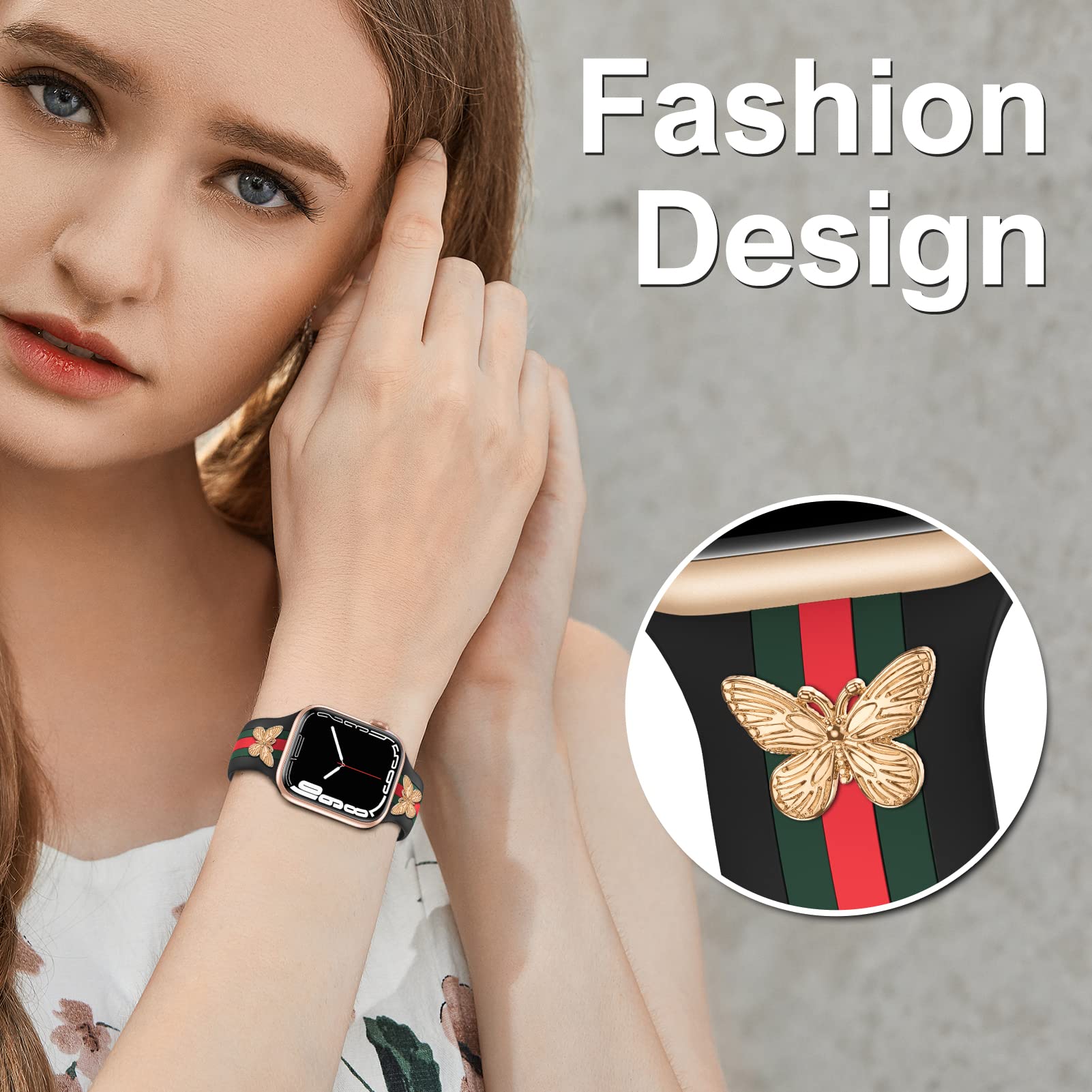 Foto 5 pulgar | Correa Bagoplus Designer Silicone para Apple Watch - Venta Internacional