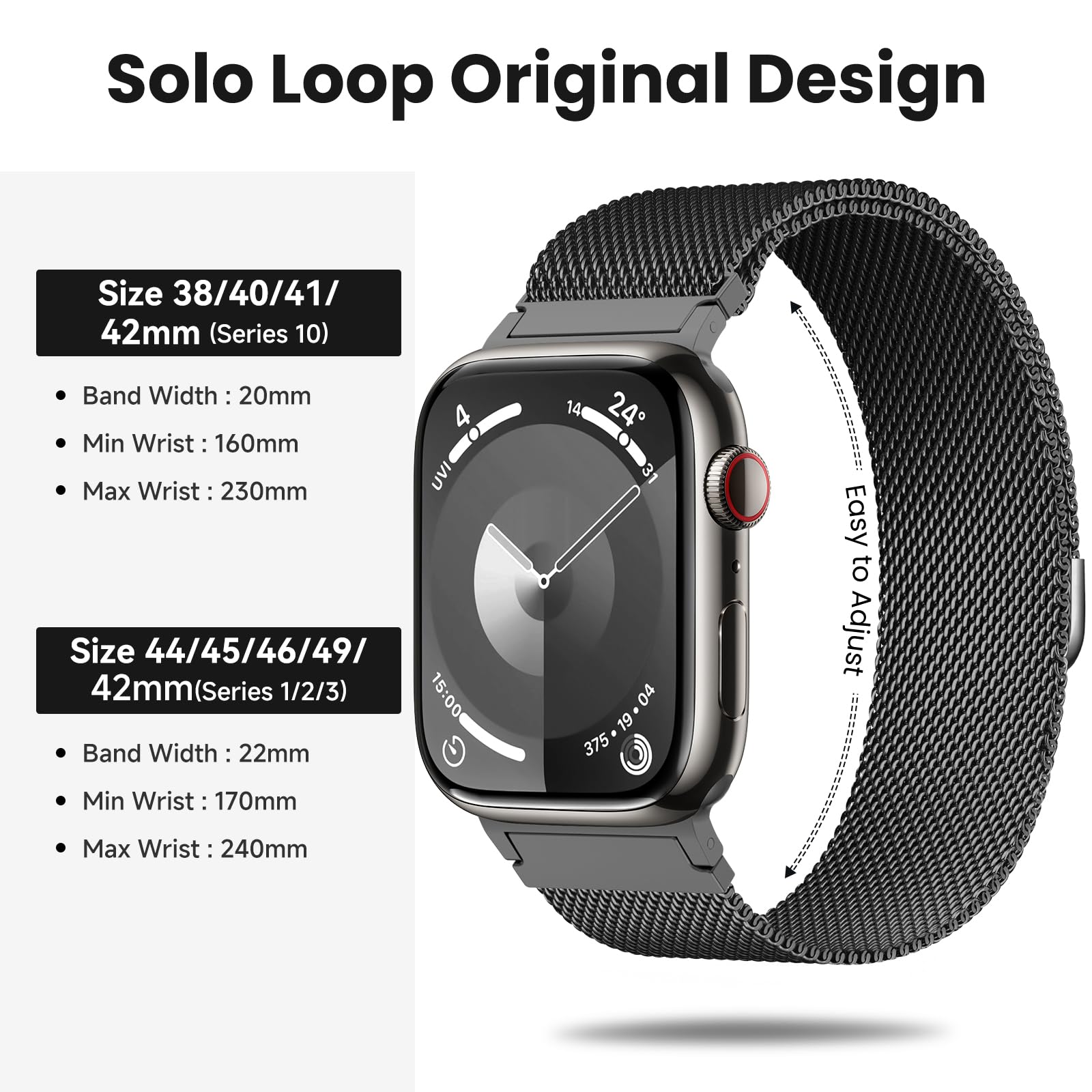Foto 5 pulgar | Correa Wanliss Metal Milanese Loop para Apple Watch - Venta Internacional