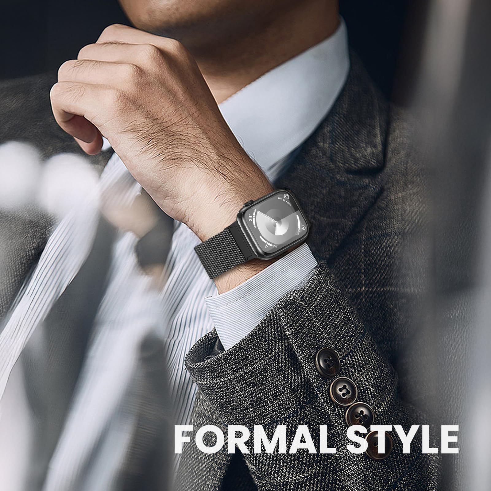 Foto 6 pulgar | Correa Wanliss Metal Milanese Loop para Apple Watch - Venta Internacional