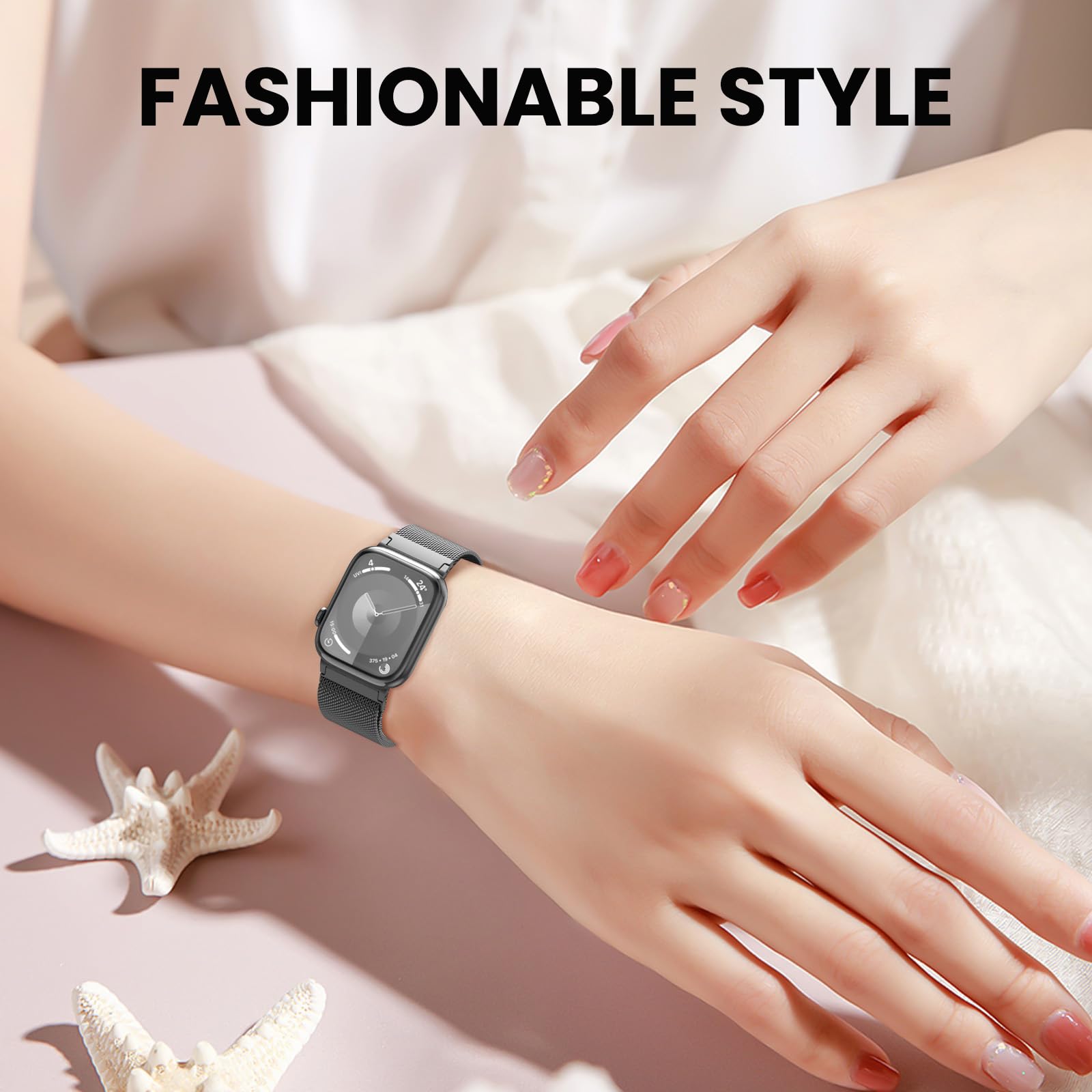 Foto 8 pulgar | Correa Wanliss Metal Milanese Loop para Apple Watch - Venta Internacional