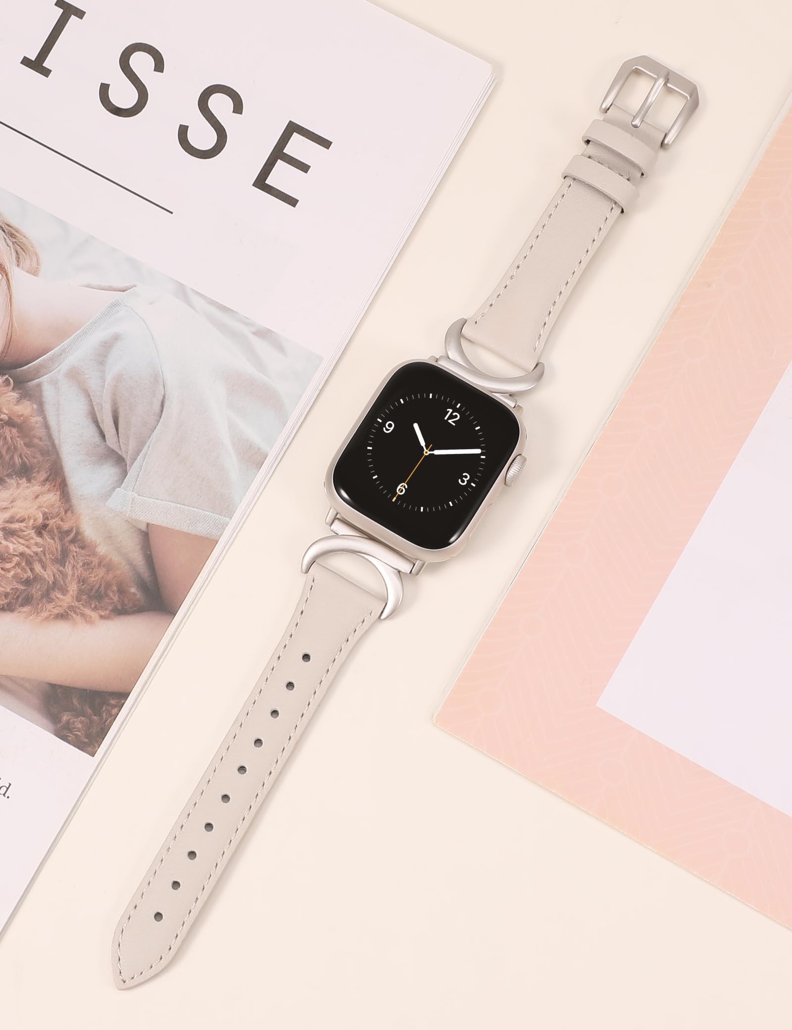 Foto 5 pulgar | Correa Minyee Leather  para Apple Watch - Venta Internacional