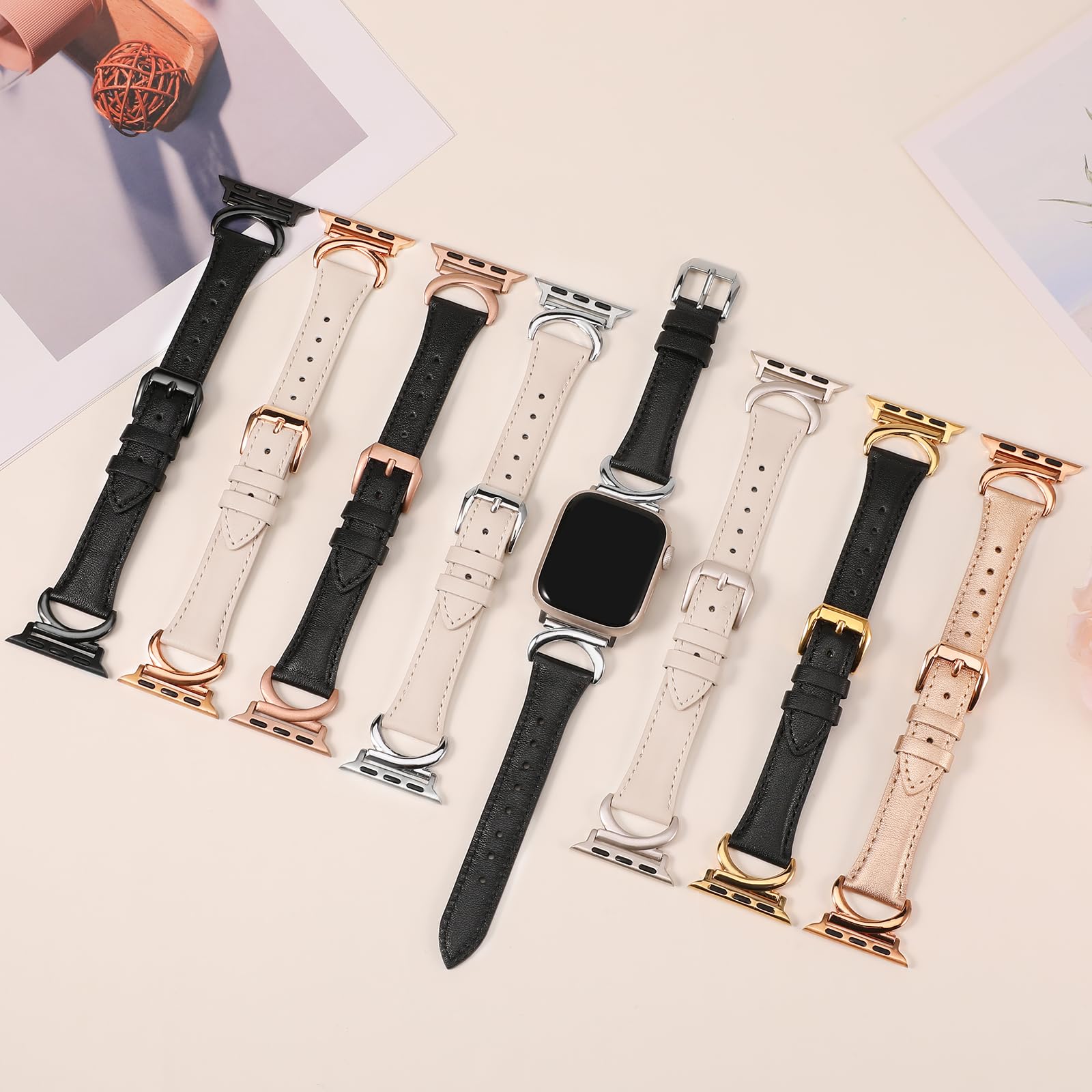 Foto 8 pulgar | Correa Minyee Leather  para Apple Watch - Venta Internacional