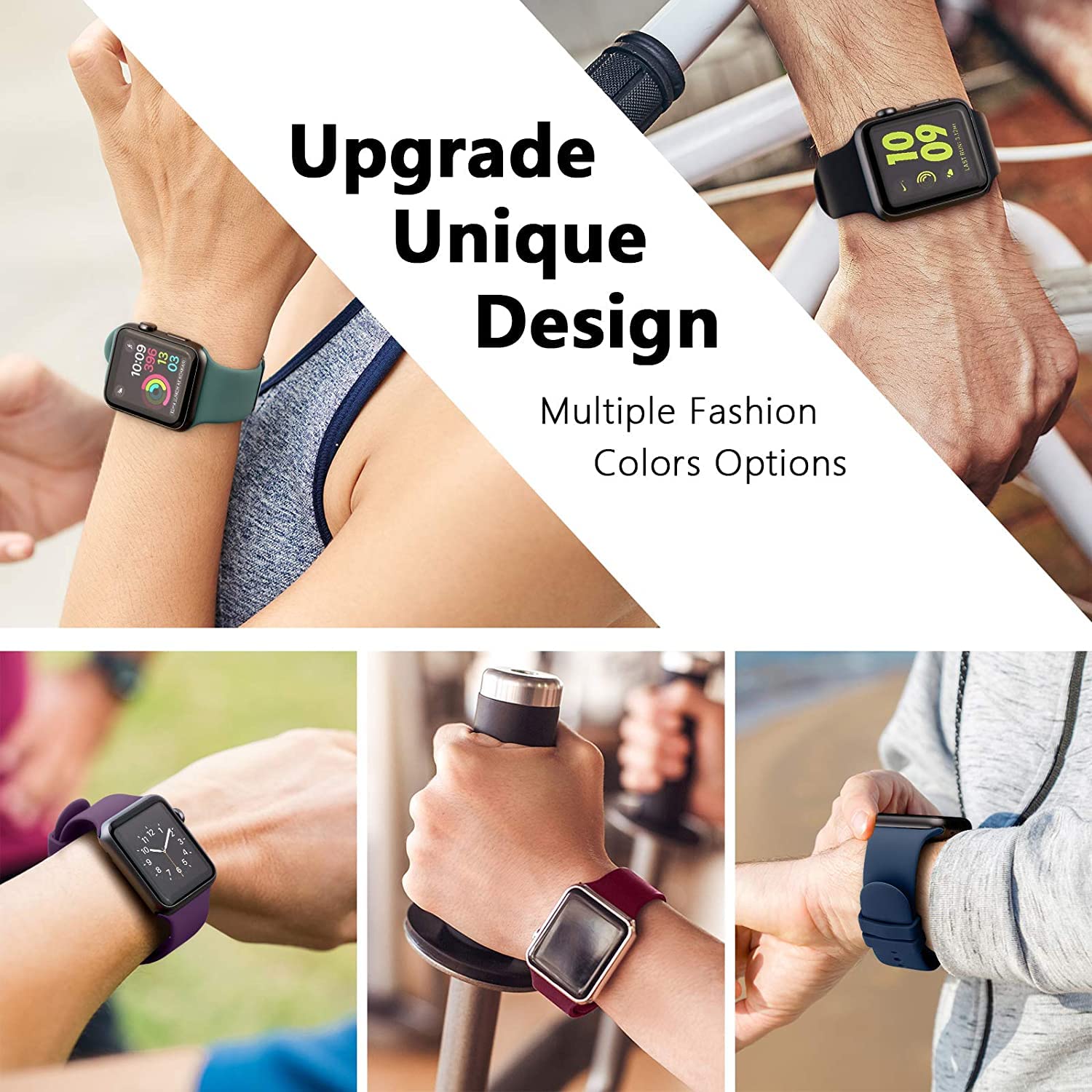 Foto 7 pulgar | Correa Deportiva Amsky Compatible con Apple Watch 6 Piezas- Venta Internacional