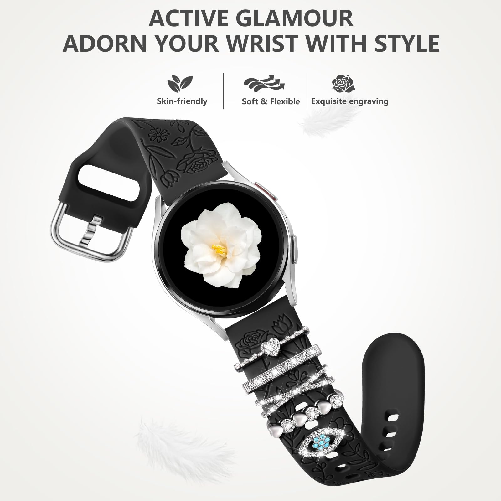Foto 5 pulgar | Correa DaQin Negra para Samsung 40/44 mm - Venta Internacional