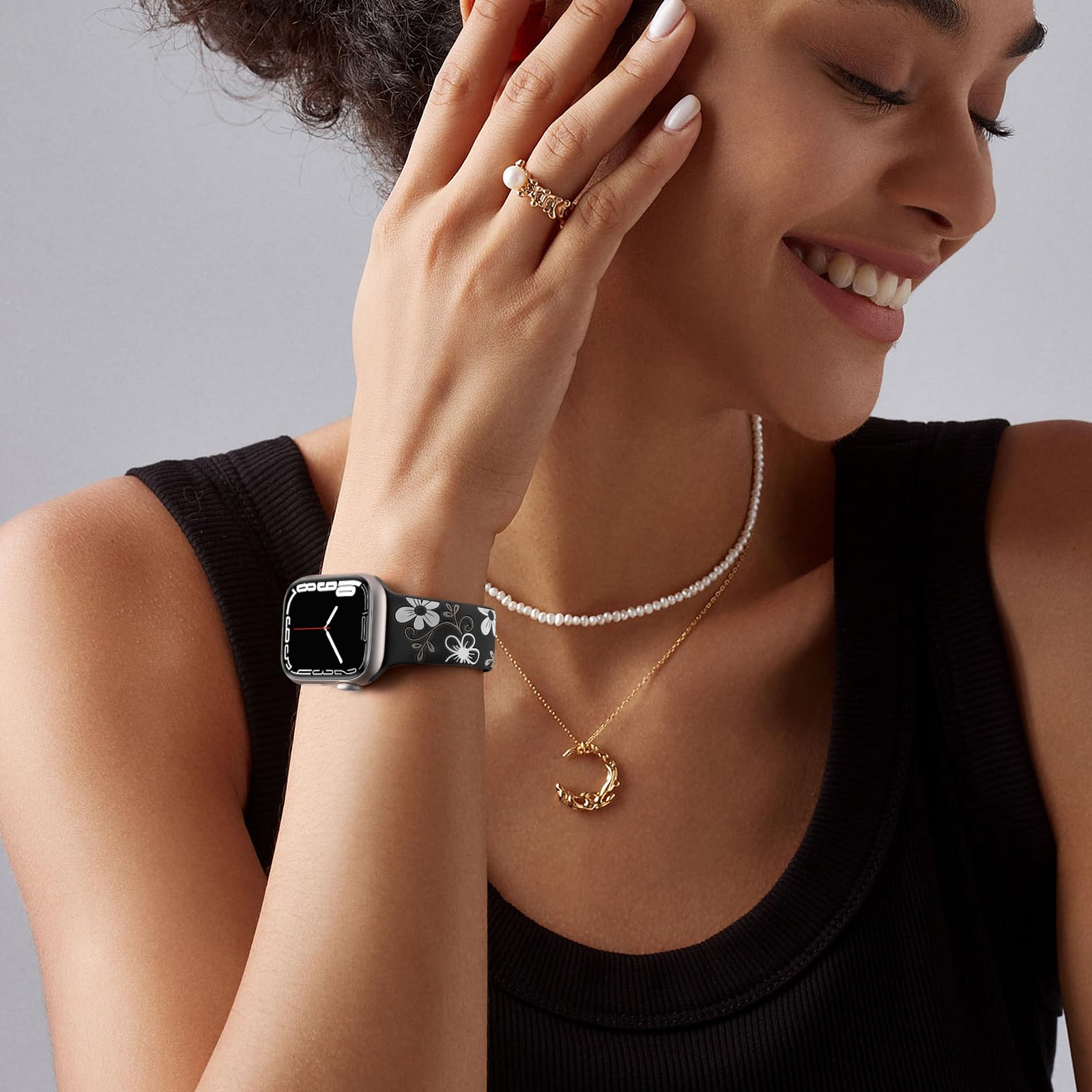 Foto 3 pulgar | Correa Witzon Negra para Apple Watch 42 mm y 41 mm - Venta Internacional