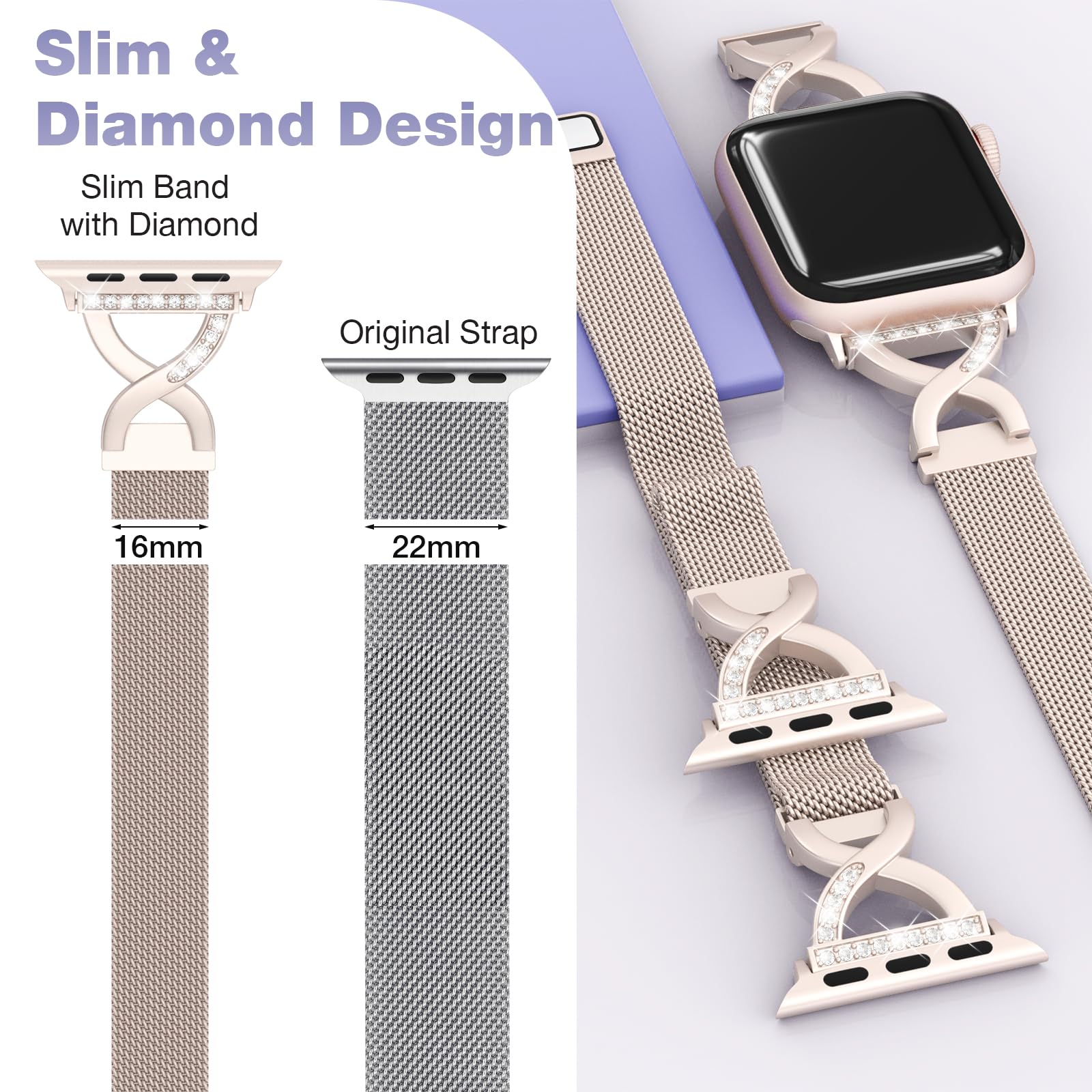 Foto 4 pulgar | Correa Brg para Apple Watch de 41 mm-Venta Internacional