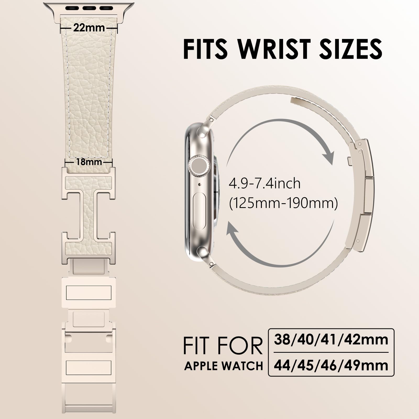 Foto 5 pulgar | Correa de Piel para Apple Watch-Venta Internacional