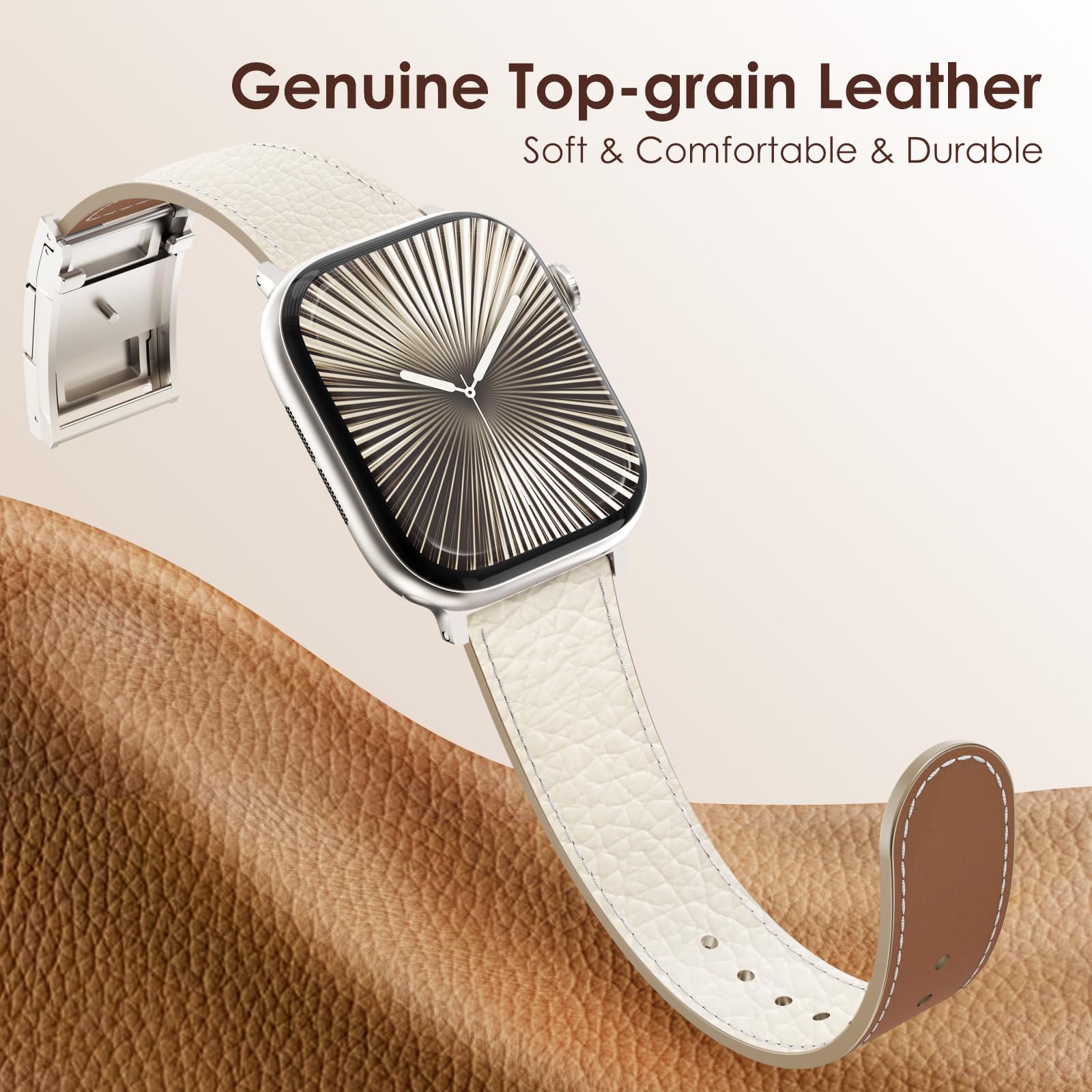 Foto 6 pulgar | Correa de Piel para Apple Watch-Venta Internacional