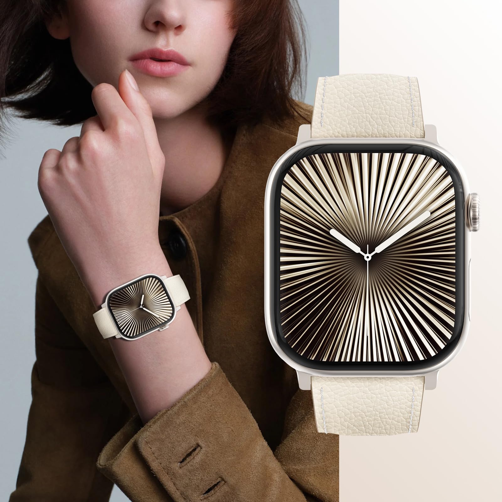 Foto 8 pulgar | Correa de Piel para Apple Watch-Venta Internacional