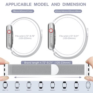 Foto 6 | Correa para Apple Watch Band Belongme Mesh Loop Acero Inoxidable 3 Piezas - Venta Internacional