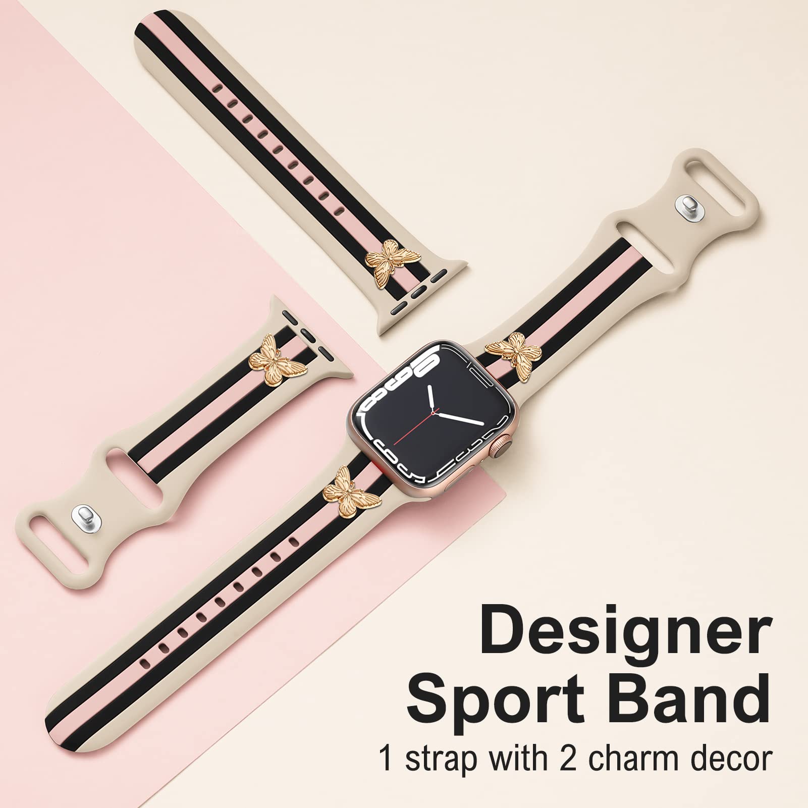 Foto 4 pulgar | Correa Bagoplus Designer Silicone para Apple Watch - Venta Internacional