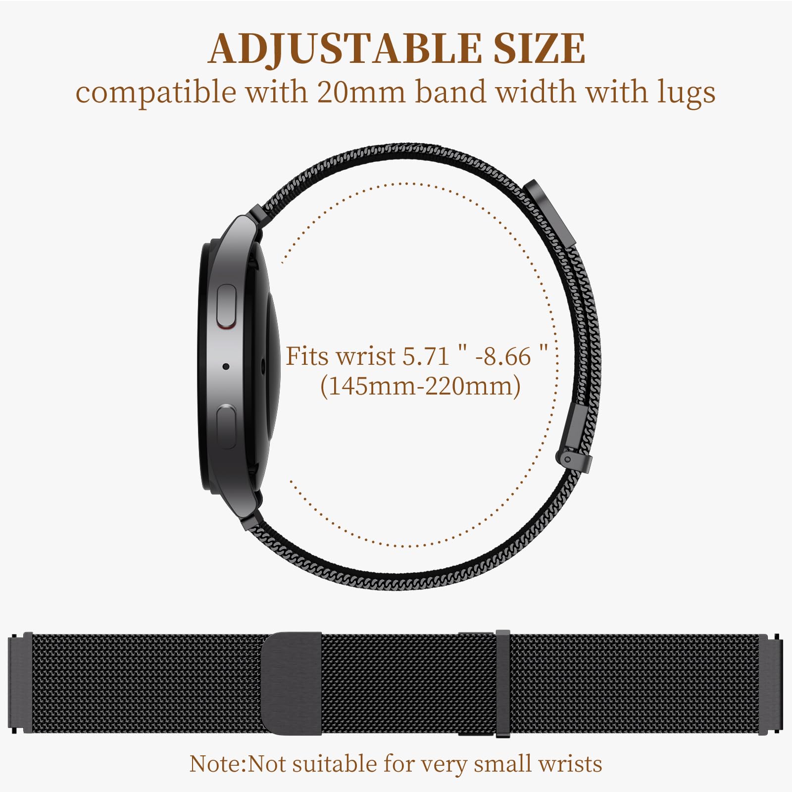 Foto 5 | Correa Geak Metal Milanese Loop para Galaxy Watch - Venta Internacional