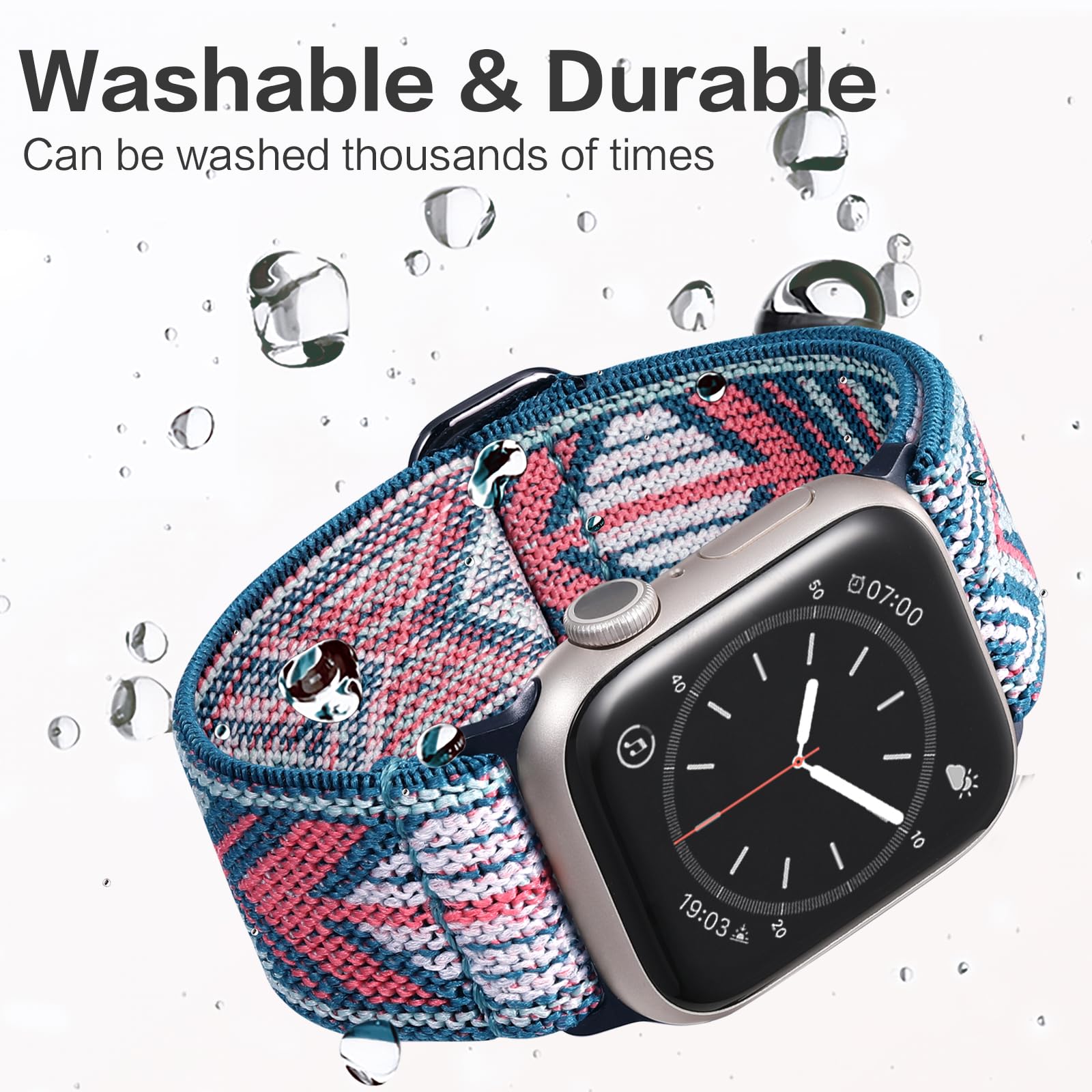 Foto 4 | Correa De Reloj Daqin, Elástica, Solo Loop, De Nailon, Para Apple, 38 A 49 Mm - Venta Internacional.