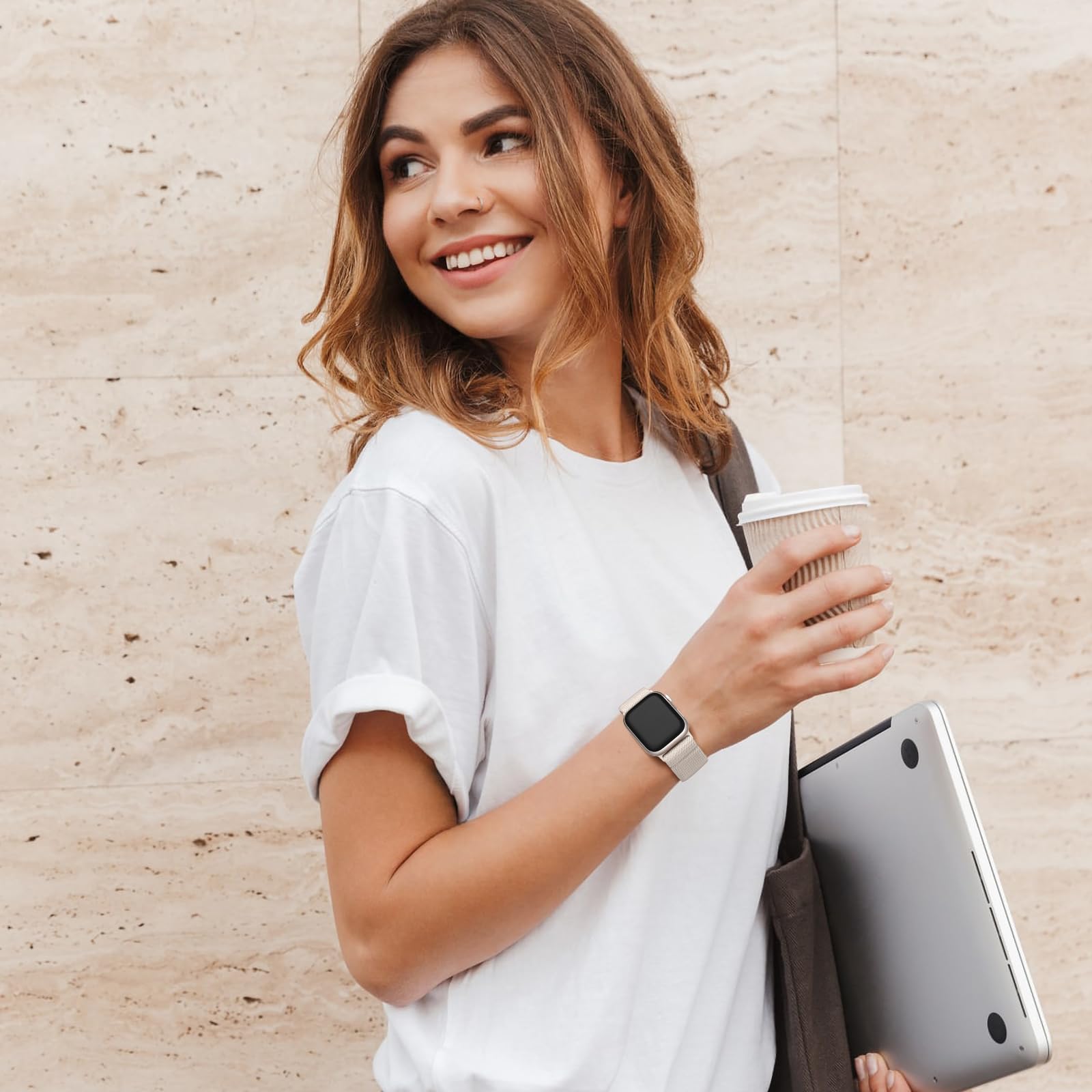 Foto 5 | Correa De Reloj Daqin, Elástica, Solo Loop, De Nailon, Para Apple, 38 A 49 Mm - Venta Internacional.