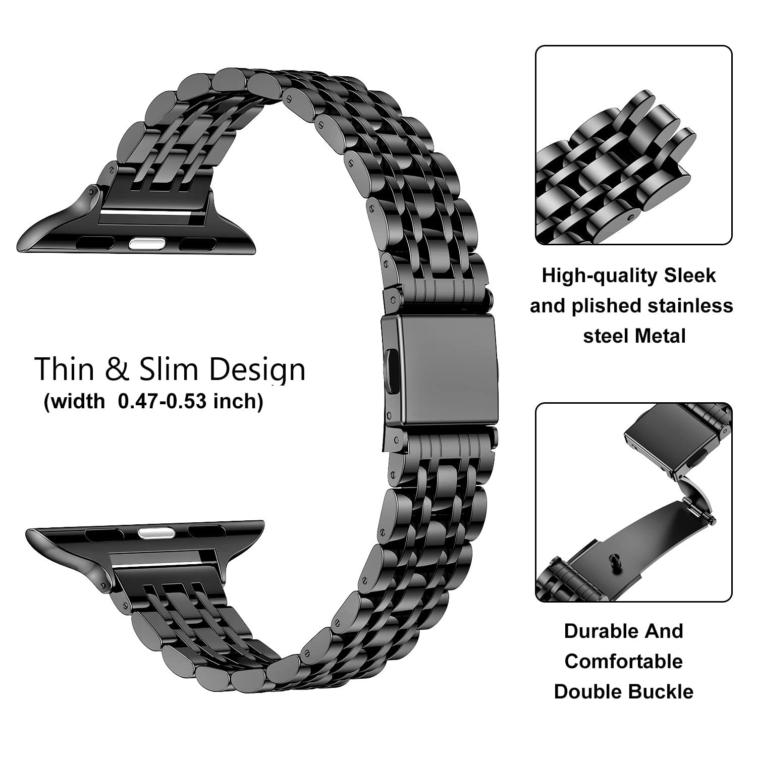 Foto 4 pulgar | Correa de Metal Miohhr para Apple Watch - Venta Internacional
