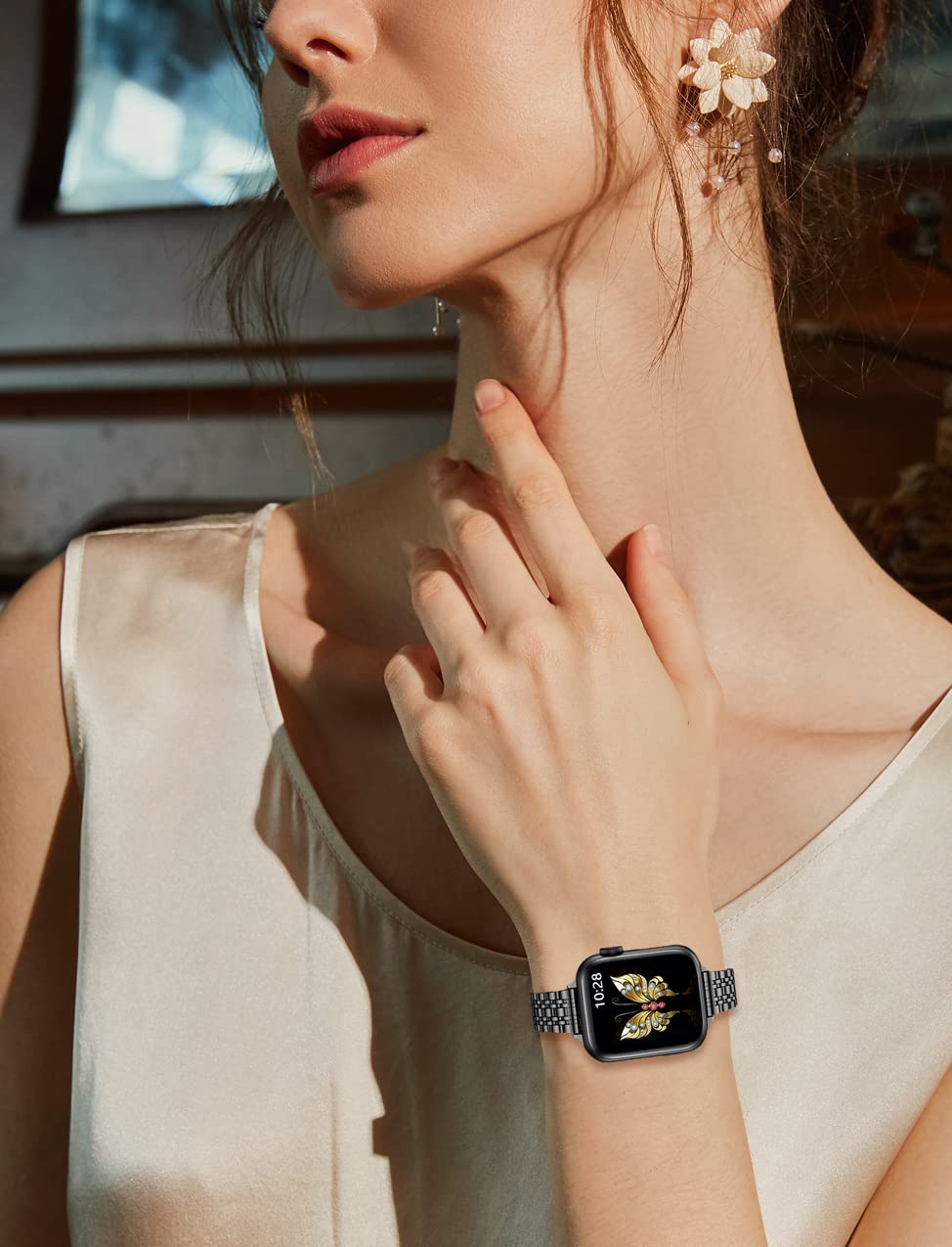 Foto 7 pulgar | Correa de Metal Miohhr para Apple Watch - Venta Internacional