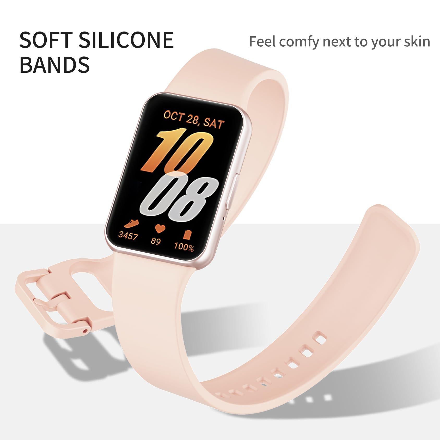 Foto 3 | Paquete De 5 Correas De Silicona Compatibles Con Samsung Galaxy Fit 3 - Venta Internacional.