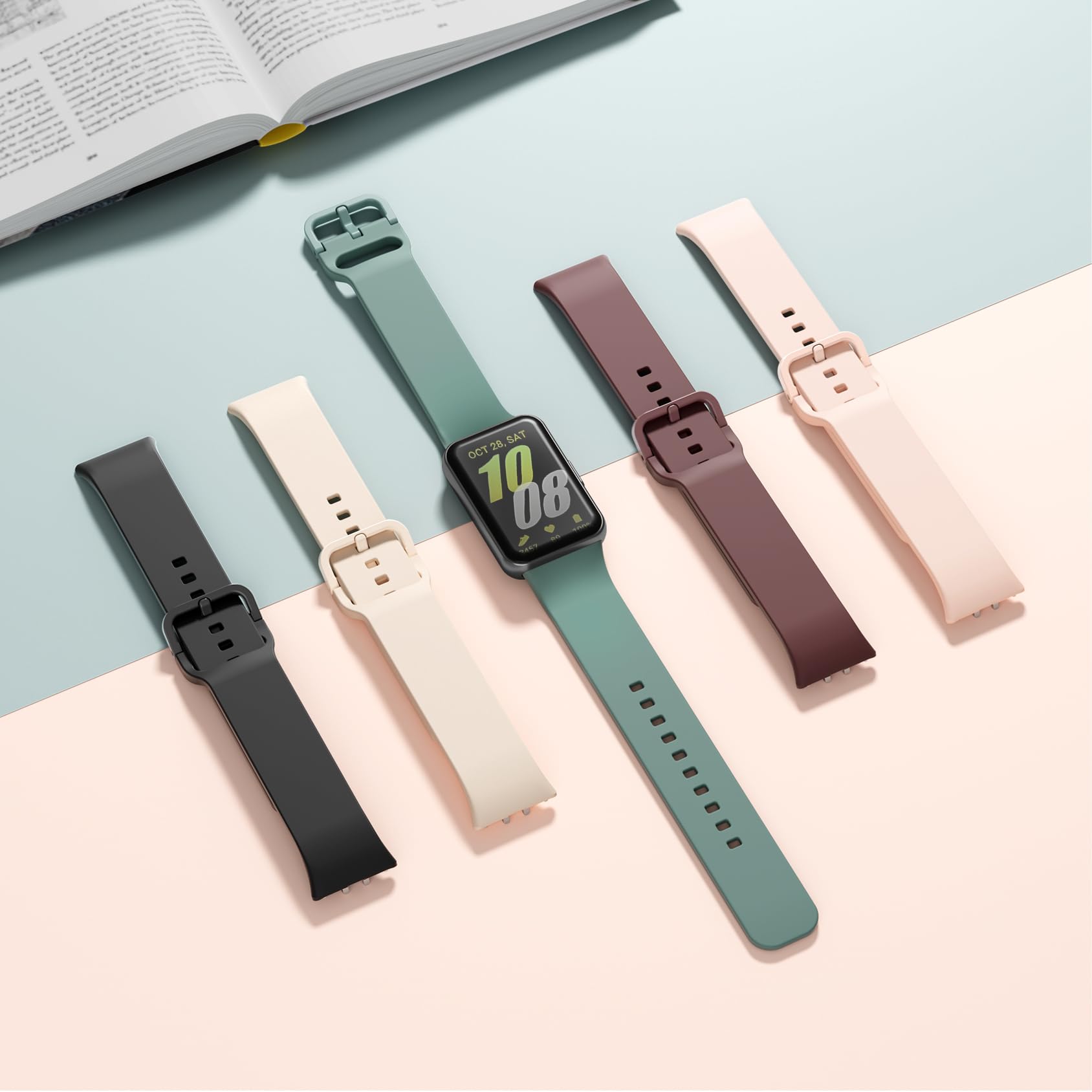 Foto 7 | Paquete De 5 Correas De Silicona Compatibles Con Samsung Galaxy Fit 3 - Venta Internacional.
