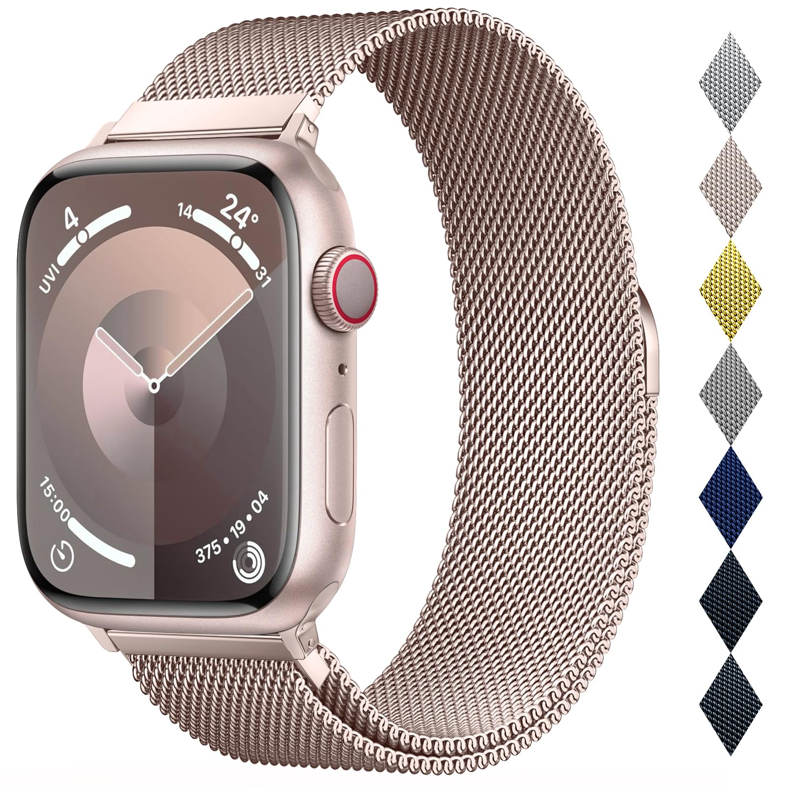 Correa De Reloj Brg Milanese Loop De Acero Inoxidable, 42 Mm Y 44 Mm - Venta Internacional.
