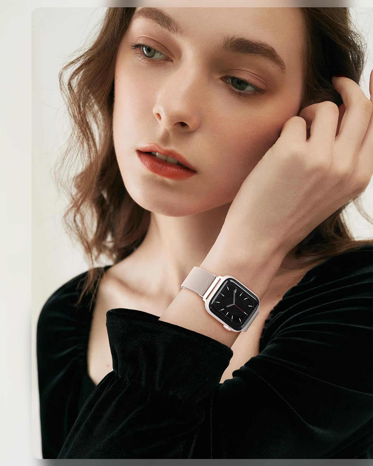 Foto 6 | Correa De Reloj Brg Milanese Loop De Acero Inoxidable, 42 Mm Y 44 Mm - Venta Internacional.