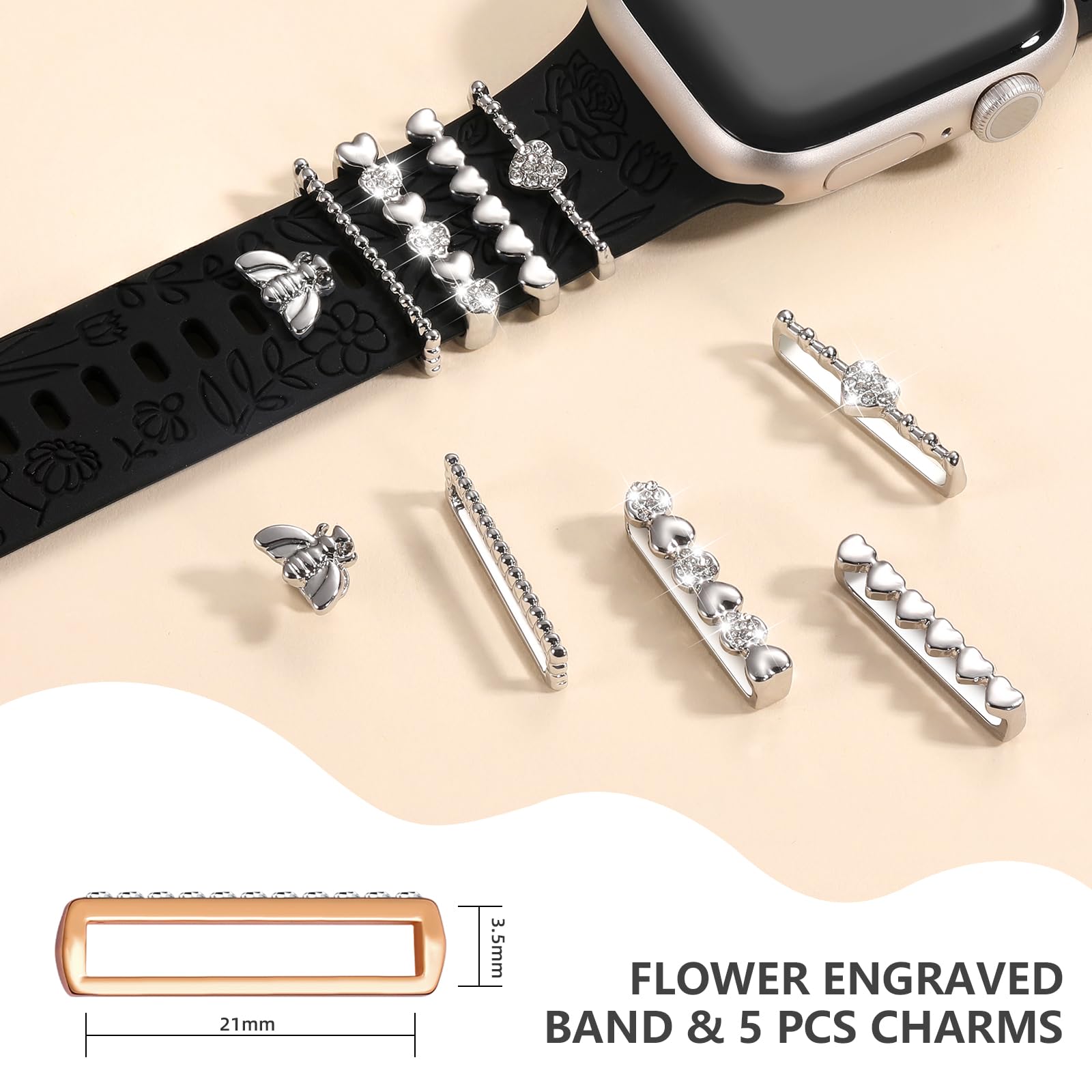 Foto 5 pulgar | Correa DaQin Negra para Apple Watch 40 mm - Venta Internacional