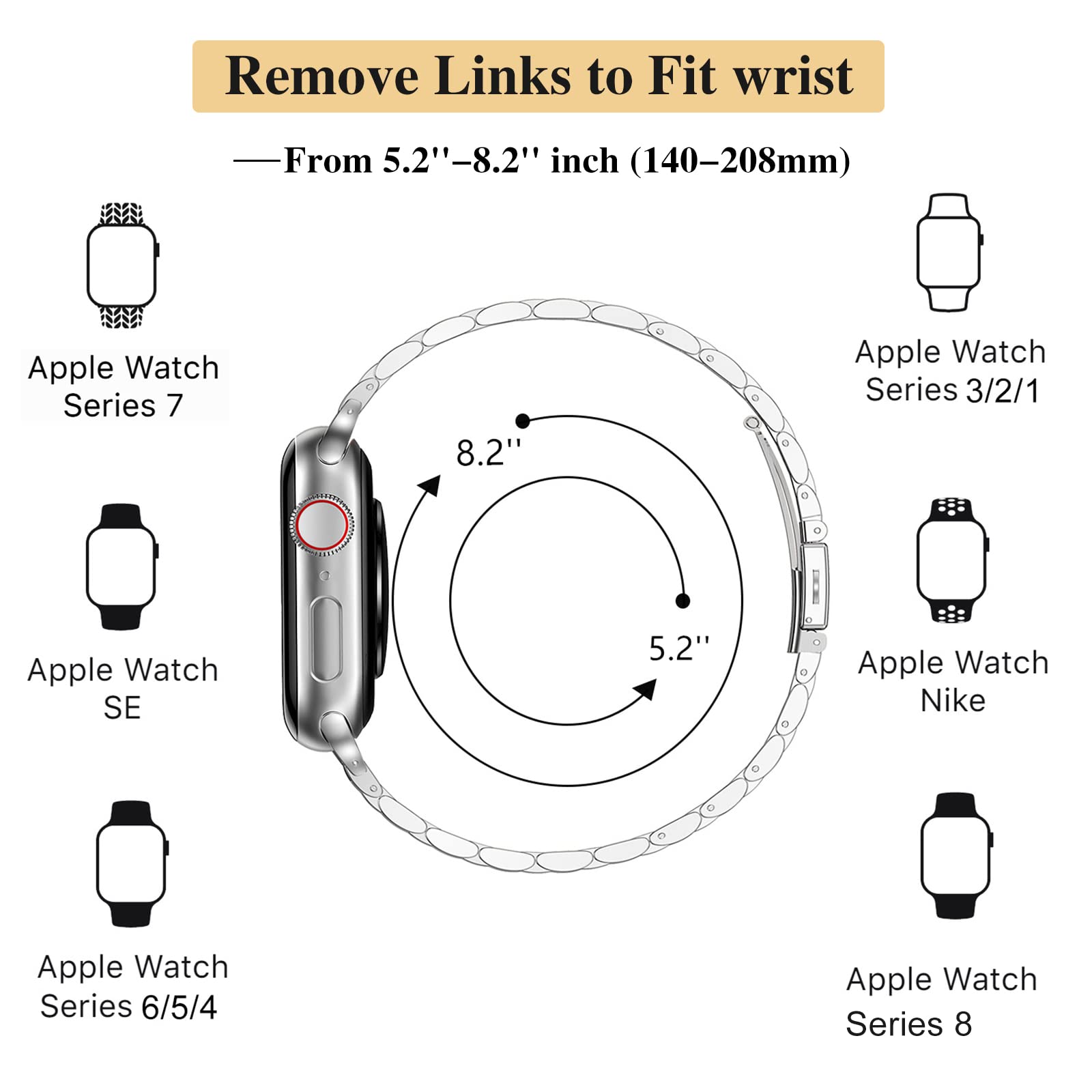 Foto 6 pulgar | Correa Miohhr para Apple Watch de 42 mm-Venta Internacional