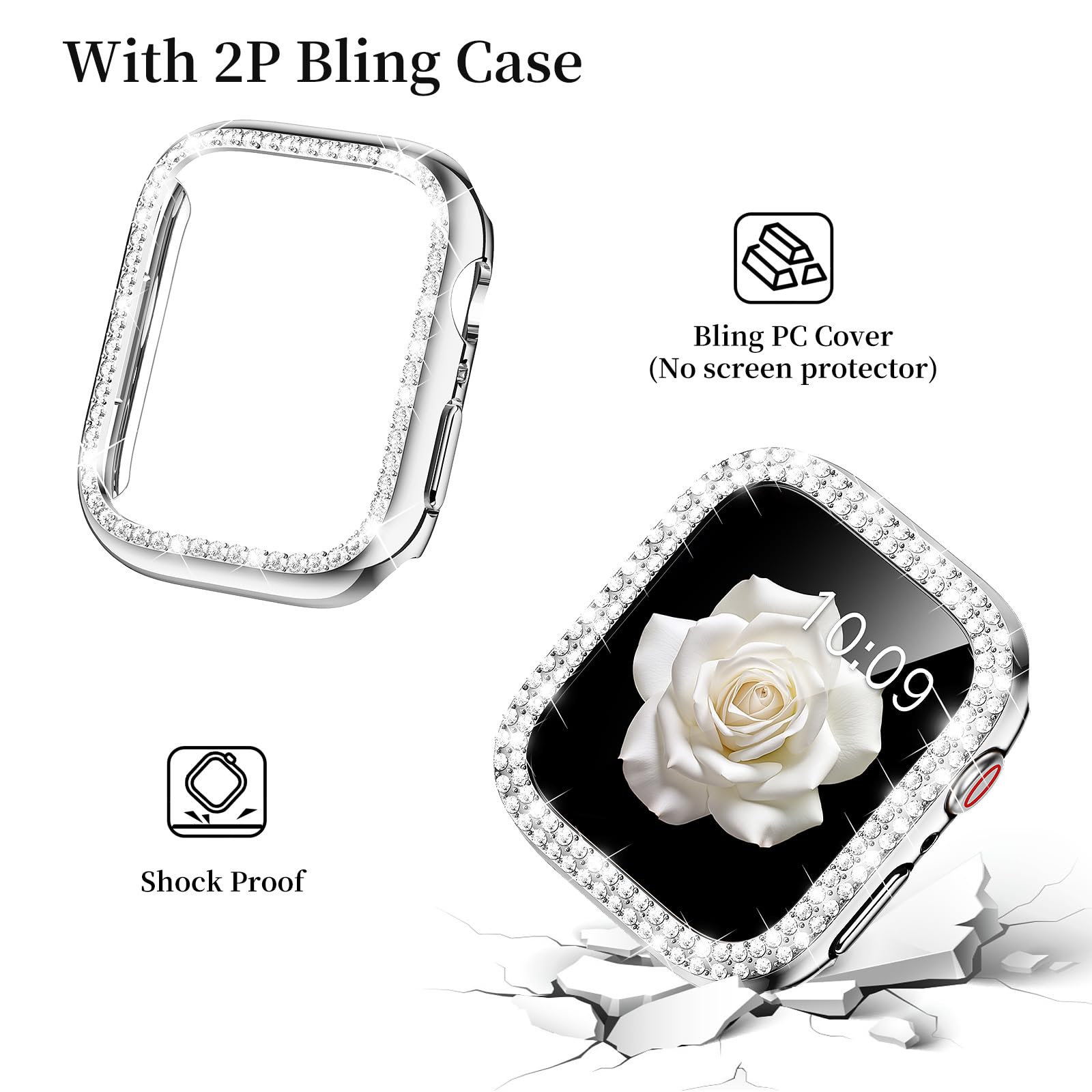 Foto 6 pulgar | Correa De Reloj Mosonio Compatible Con Apple Series 9/8/7 De 41 Mm - Venta Internacional.