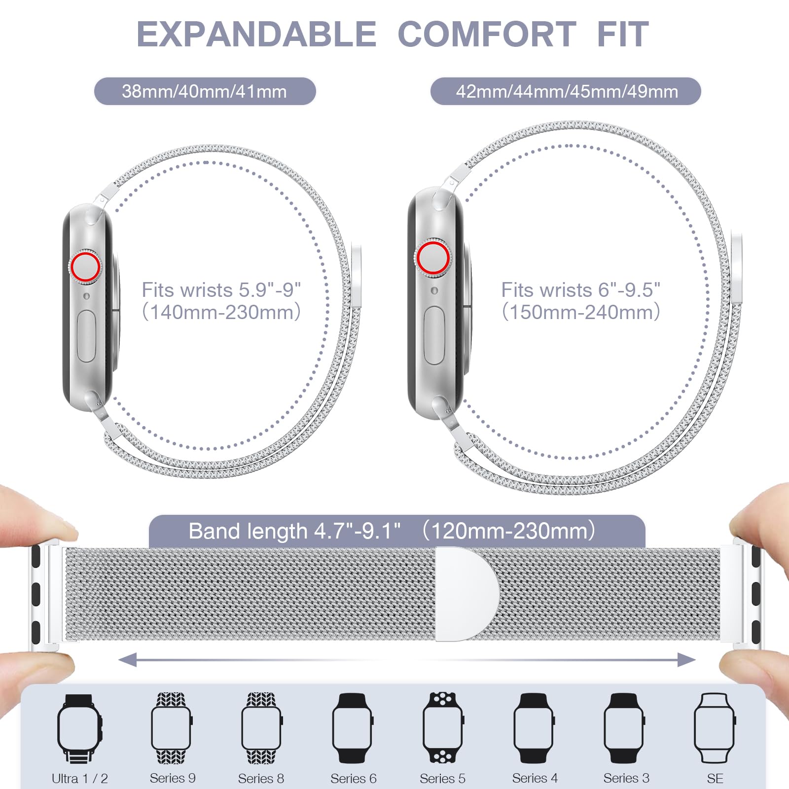 Foto 6 pulgar | Correas Belongme 3 Piezas para Apple Watch-Venta Internacional