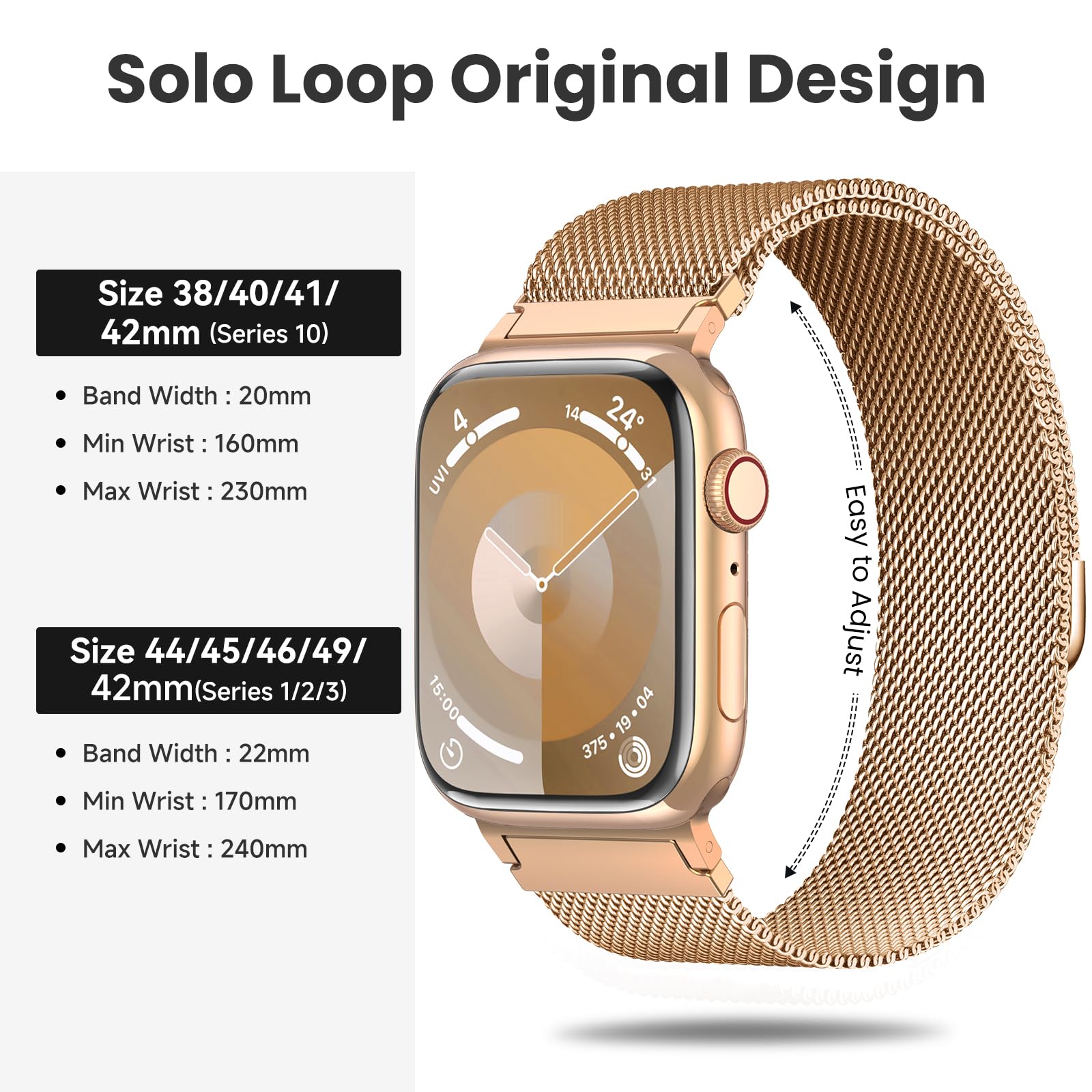 Foto 5 pulgar | Correa Wanliss Metal Milanese Loop para Apple Watch - Venta Internacional