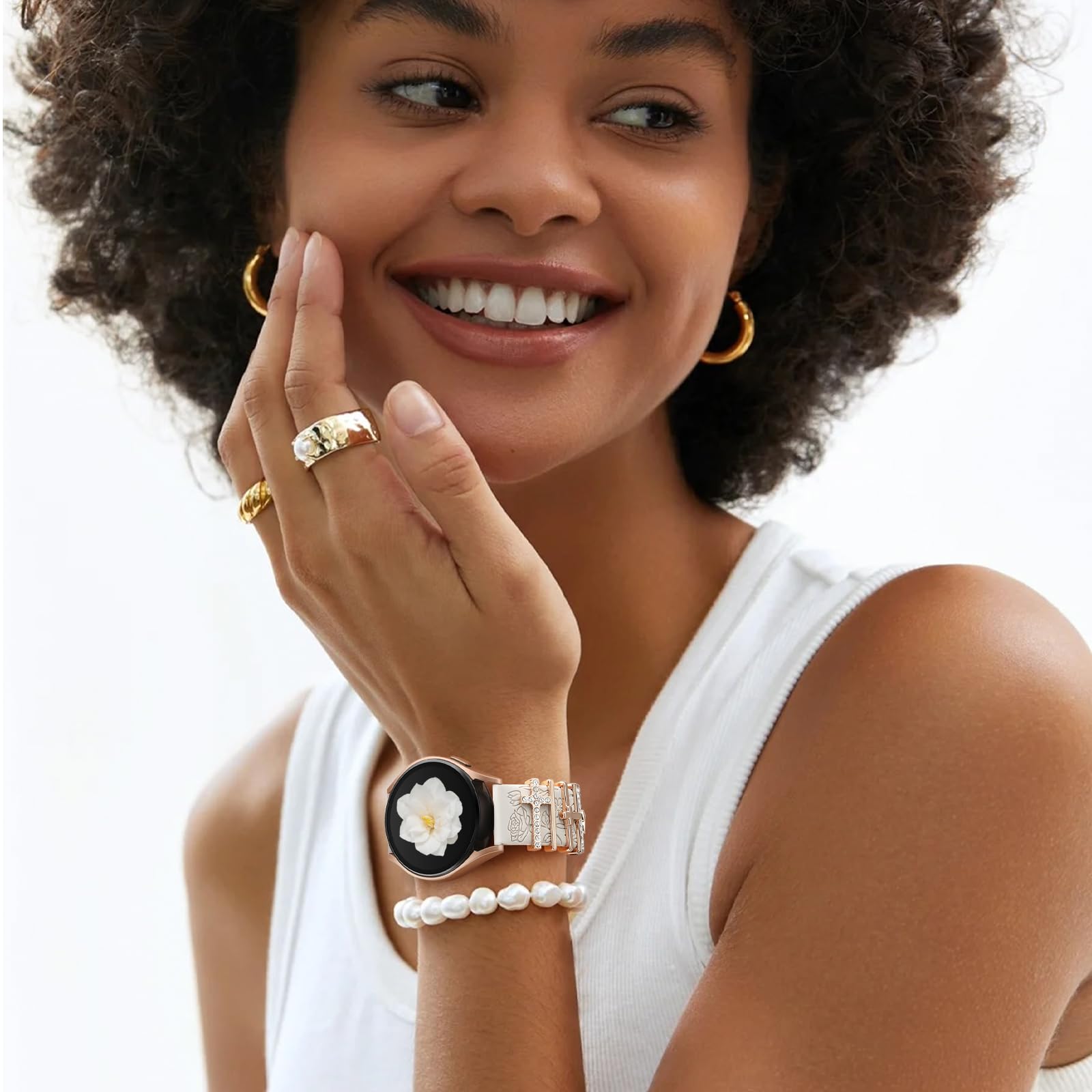 Foto 2 | Correa DaQin Blanca para Samsung Galaxy - Venta Internacional