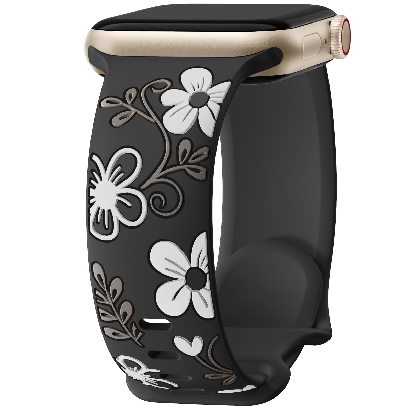 Foto 2 pulgar | Correa de Reloj Witzon Cute Flower de Silicona para Apple 42 mm y 44 mm - Venta Internacional
