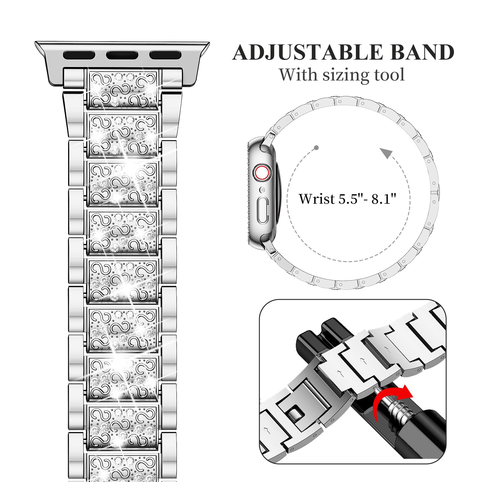 Foto 4 | Funda con Correa Supoix para Apple Watch de 45 mm-Venta Internacional