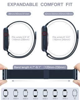 Foto 5 | Correa Brg Milanese Loop Acero Inoxidable para Apple - Venta Internacional