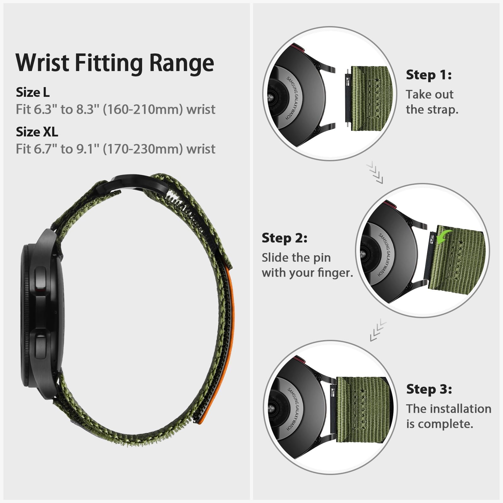 Foto 5 pulgar | Correa Ultimal para Samsung Galaxy Watch de 20 mm-Venta Internacional