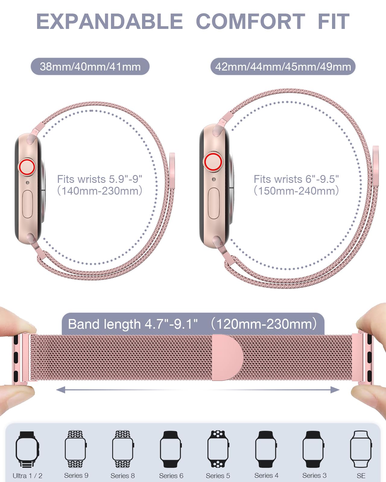 Foto 6 pulgar | Correa De Reloj Brg De Acero Inoxidable Con Asa Para Apple De 38 A 49 Mm - Venta Internacional.
