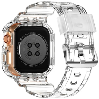 Foto 2 | Correa Transparente XYF para Apple Watch de 38 mm con Funda Protectora