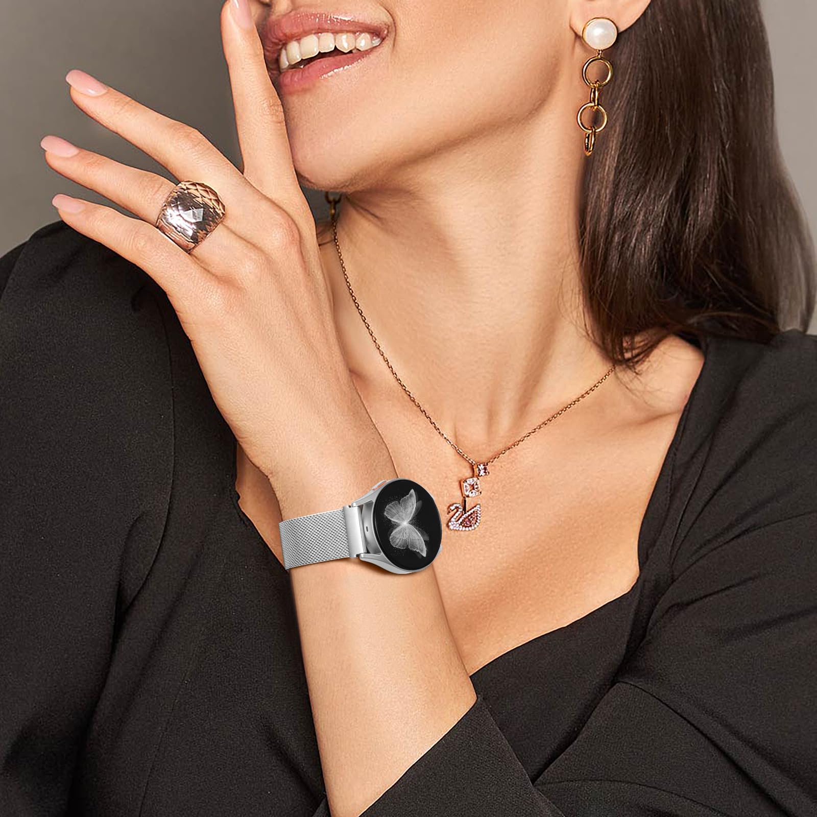 Foto 3 pulgar | Correa Geak Metal Milanese Loop para Galaxy Watch - Venta Internacional