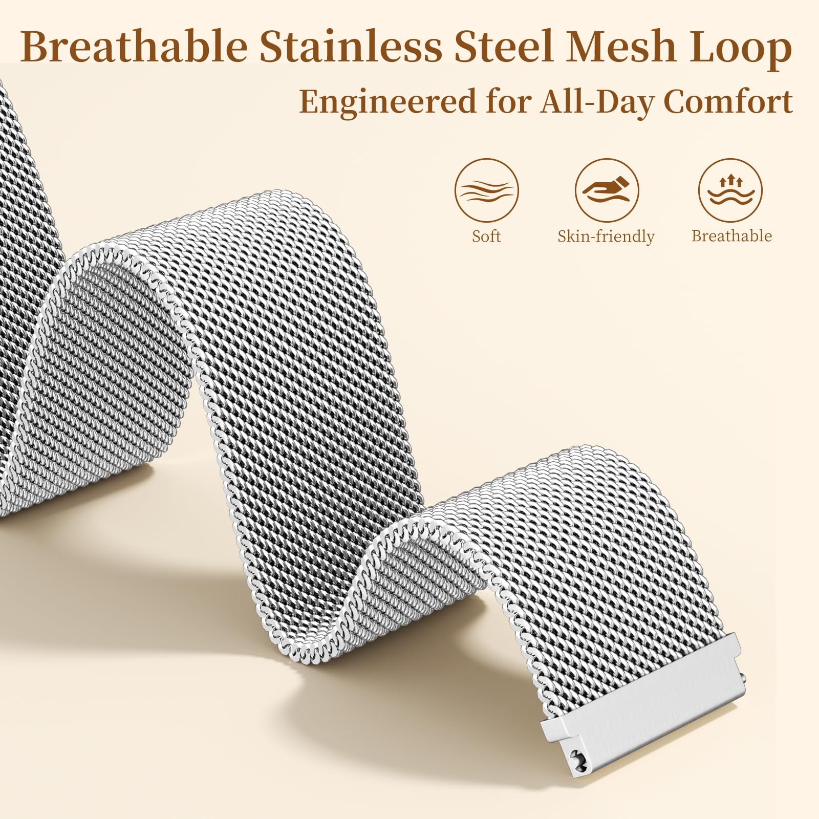 Foto 5 pulgar | Correa Geak Metal Milanese Loop para Galaxy Watch - Venta Internacional