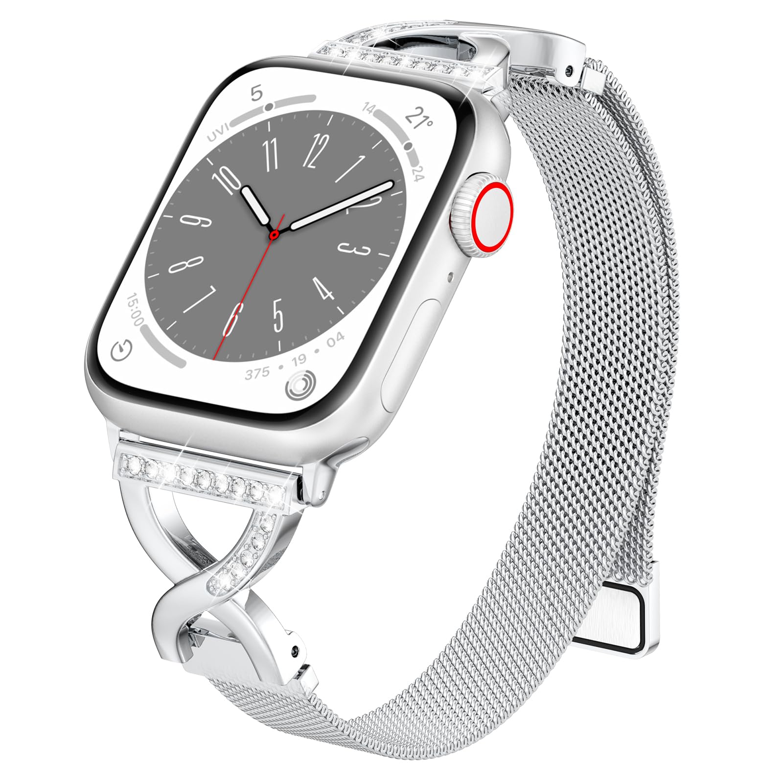 Foto 2 pulgar | Correa Brg Malla Fina Acero Inoxidable para Apple Watch - Venta Internacional