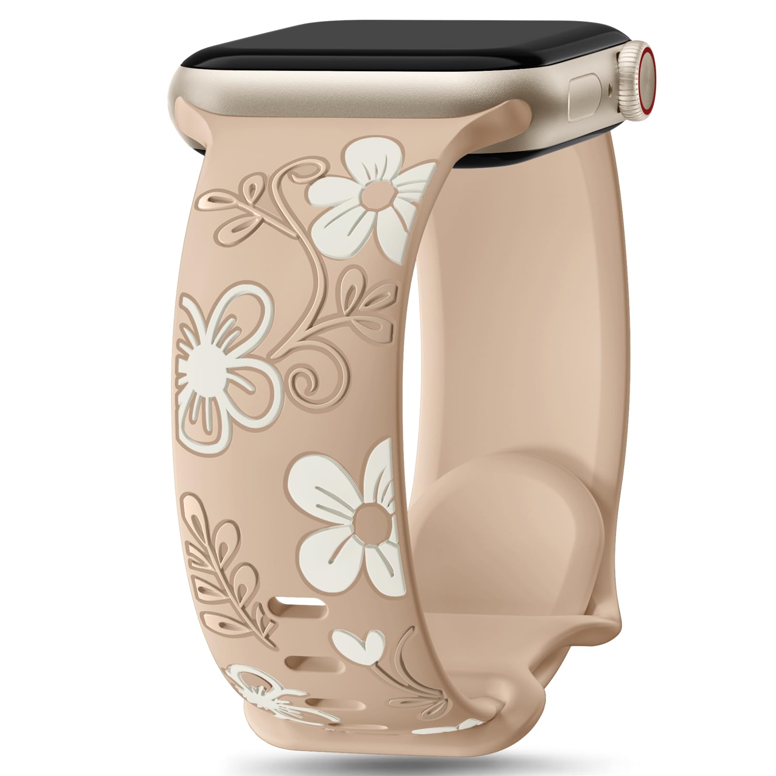 Foto 2 pulgar | Correa de Reloj Witzon Cute Flower Silicone para Apple 42 mm y 41 mm - Venta Internacional