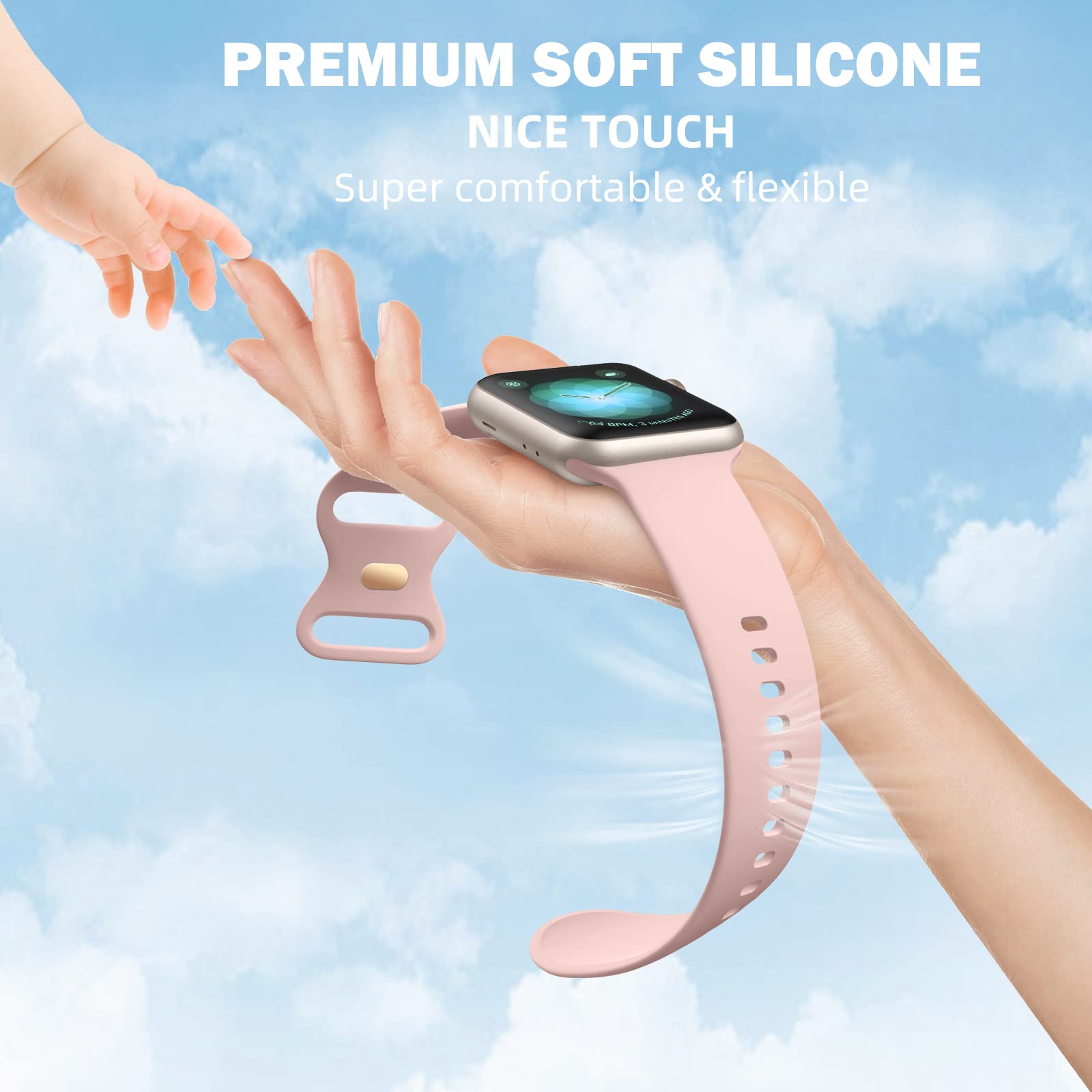 Foto 5 pulgar | Correa Deportiva De Silicona Maledan Para Apple Watch De 40 A 49 Mm - Venta Internacional.